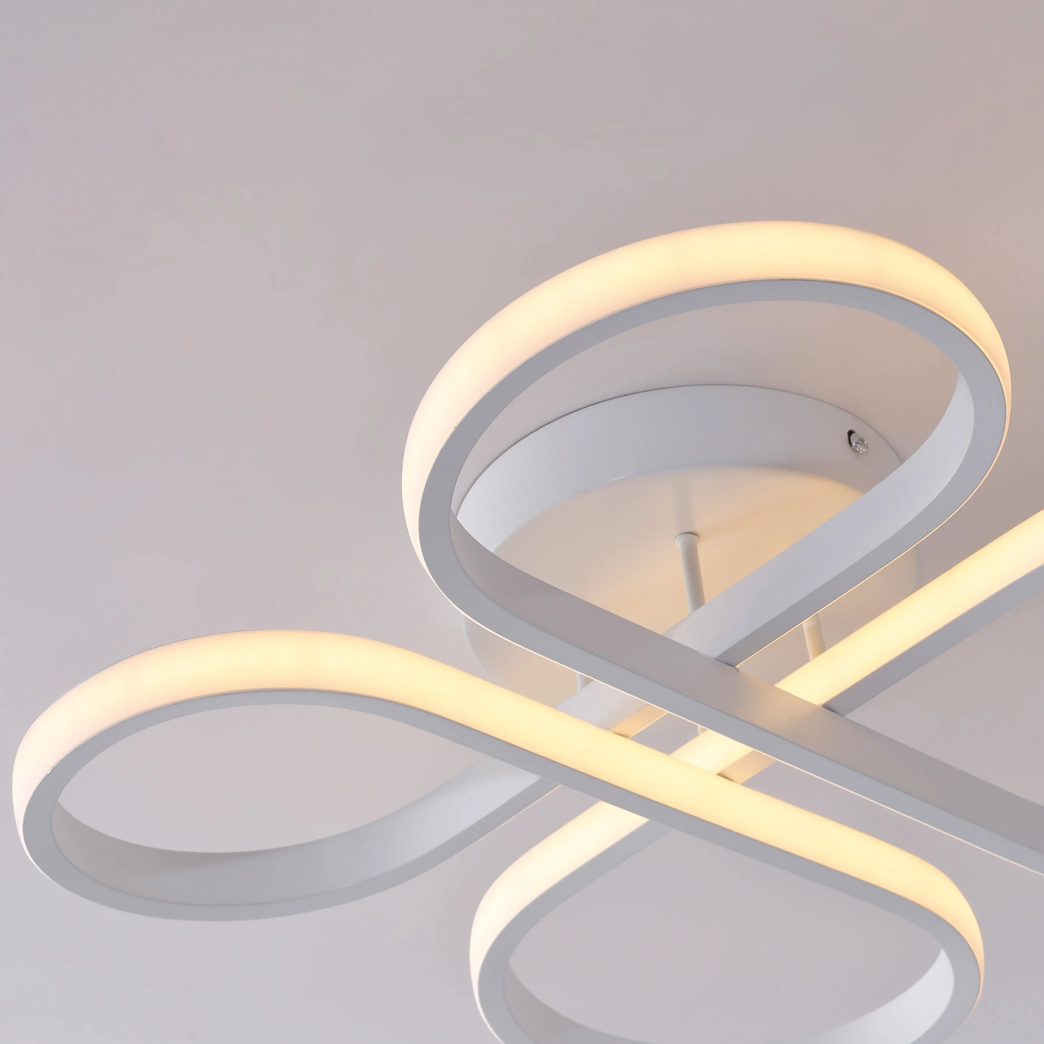 1-Light Concise LED Semi-Flush Mount Lighting