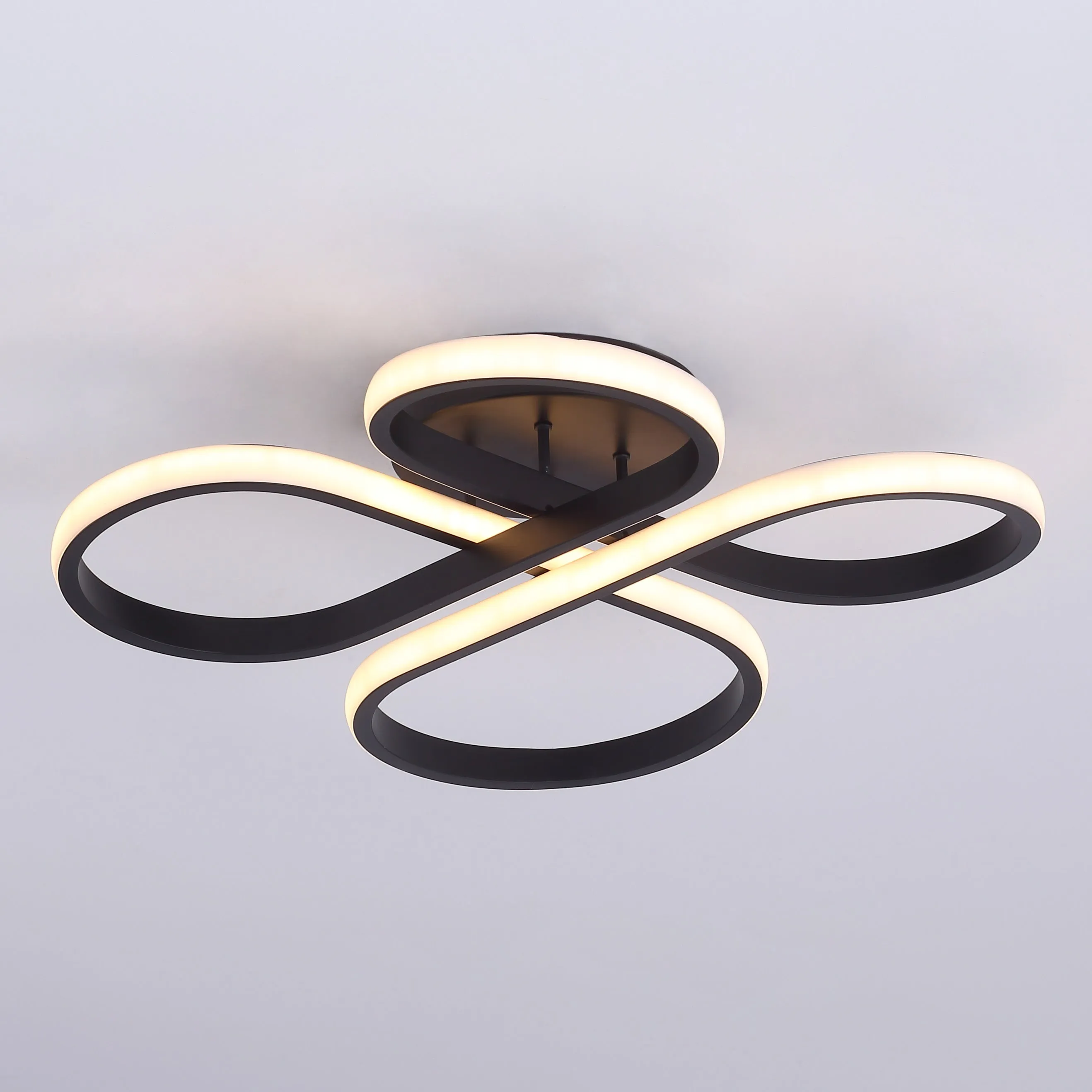 1-Light Concise LED Semi-Flush Mount Lighting