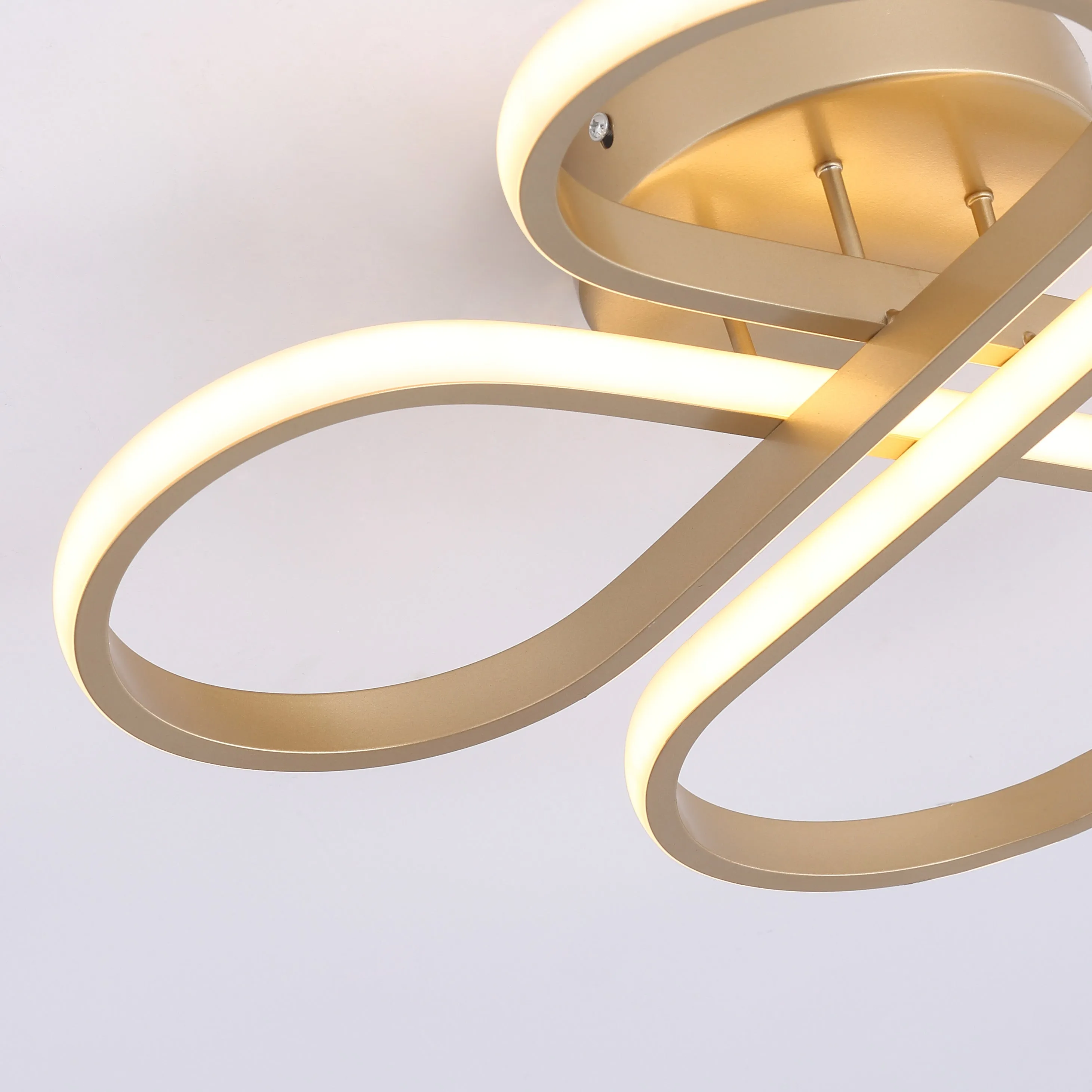 1-Light Concise LED Semi-Flush Mount Lighting