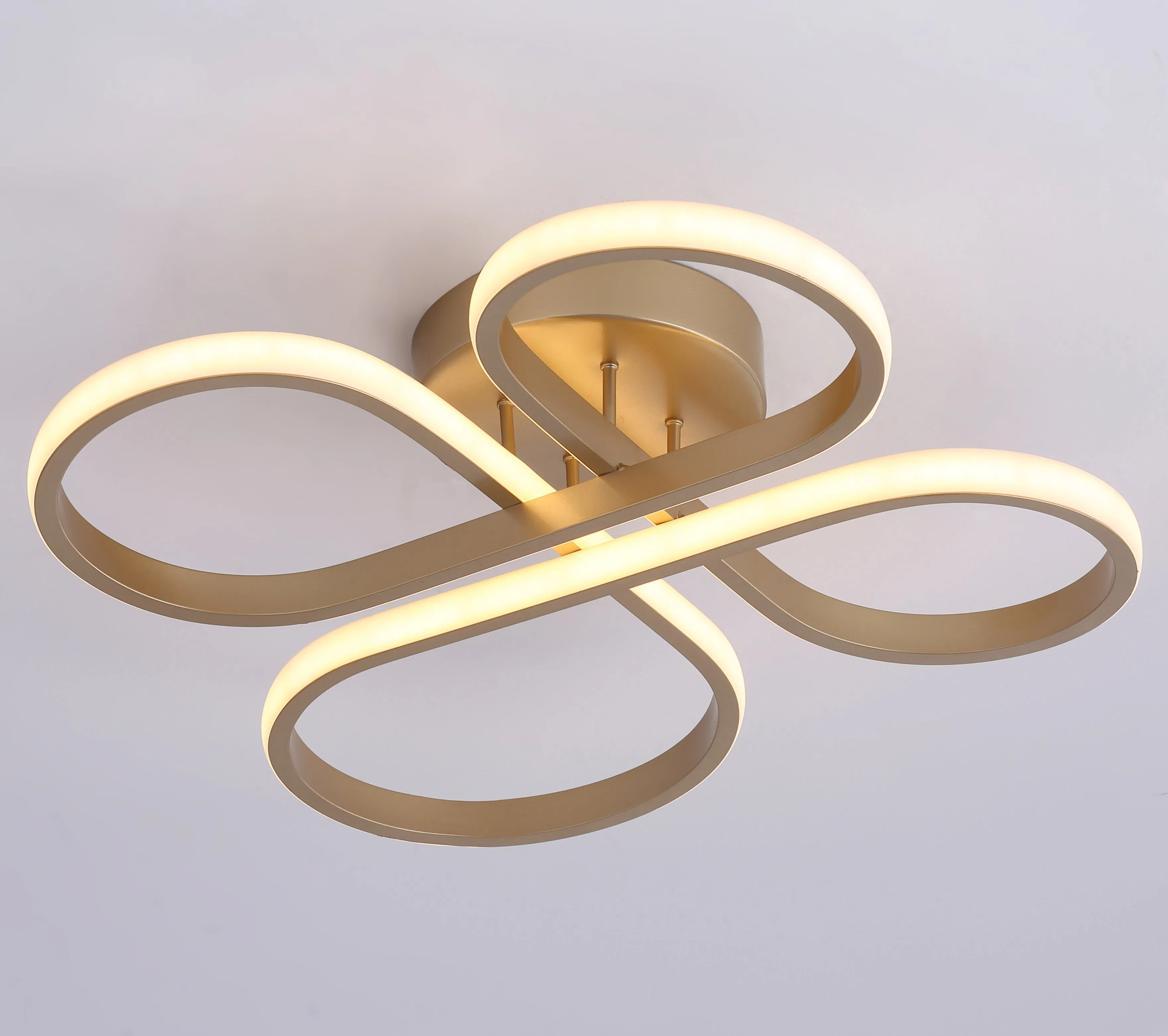 1-Light Concise LED Semi-Flush Mount Lighting