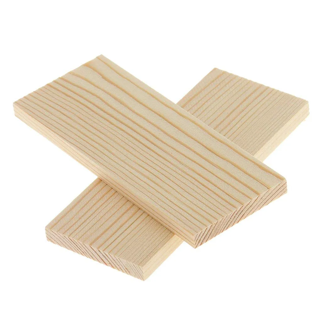 10 Pieces 10cm Natural Pine Wood Rectangle Board Fit fot Arts Craft DIY