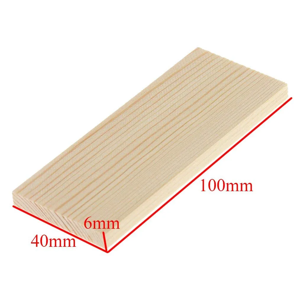 10 Pieces 10cm Natural Pine Wood Rectangle Board Fit fot Arts Craft DIY