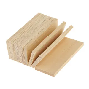 10 Pieces 10cm Natural Pine Wood Rectangle Board Fit fot Arts Craft DIY