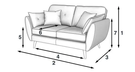 2 Seater Zinc Sofa
