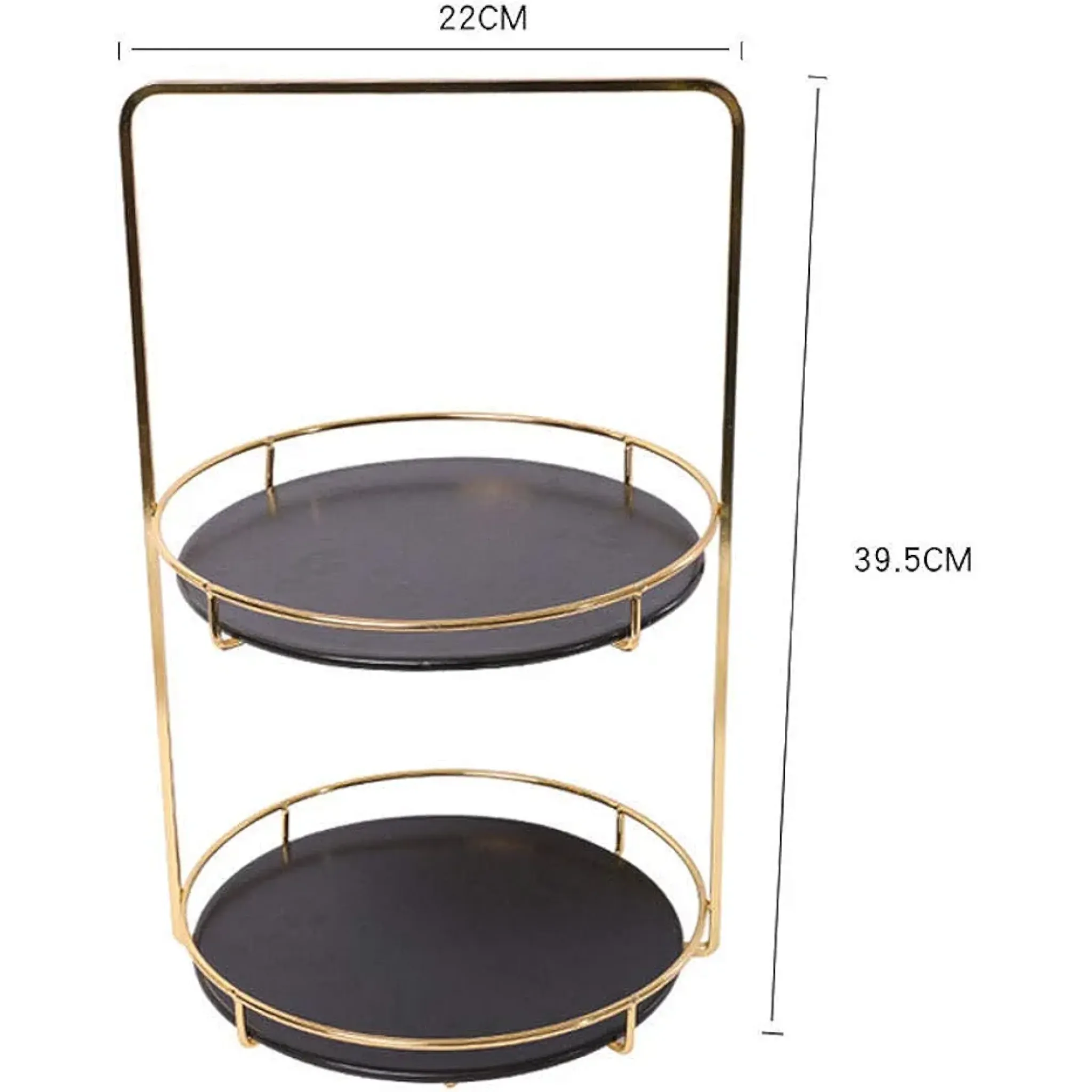 2 Tier Patisserie Cake Decoration Stand Desktop Organizer 22x39cm 33085