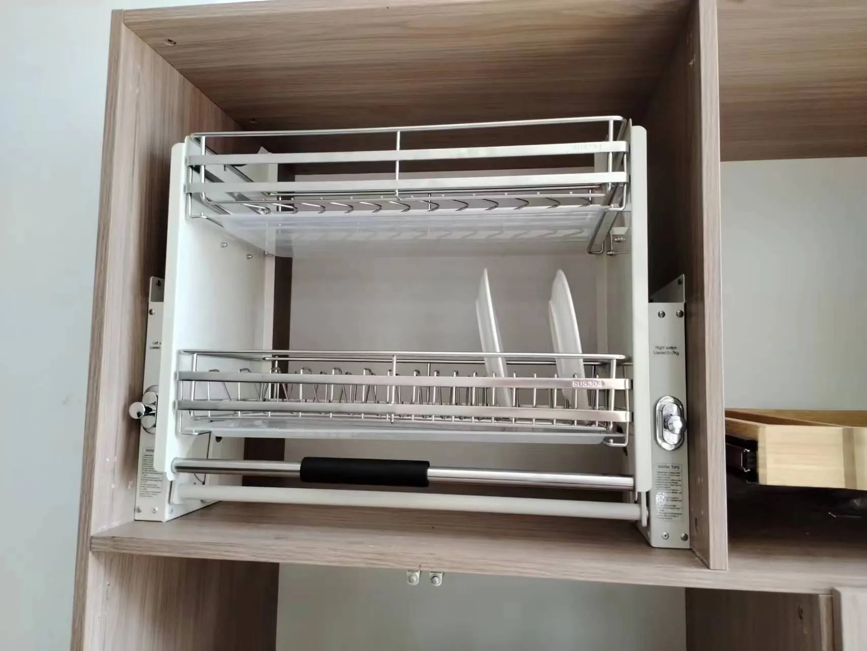 2 Tier Pull-Out Cabinet Organizer Drop Down-800MM