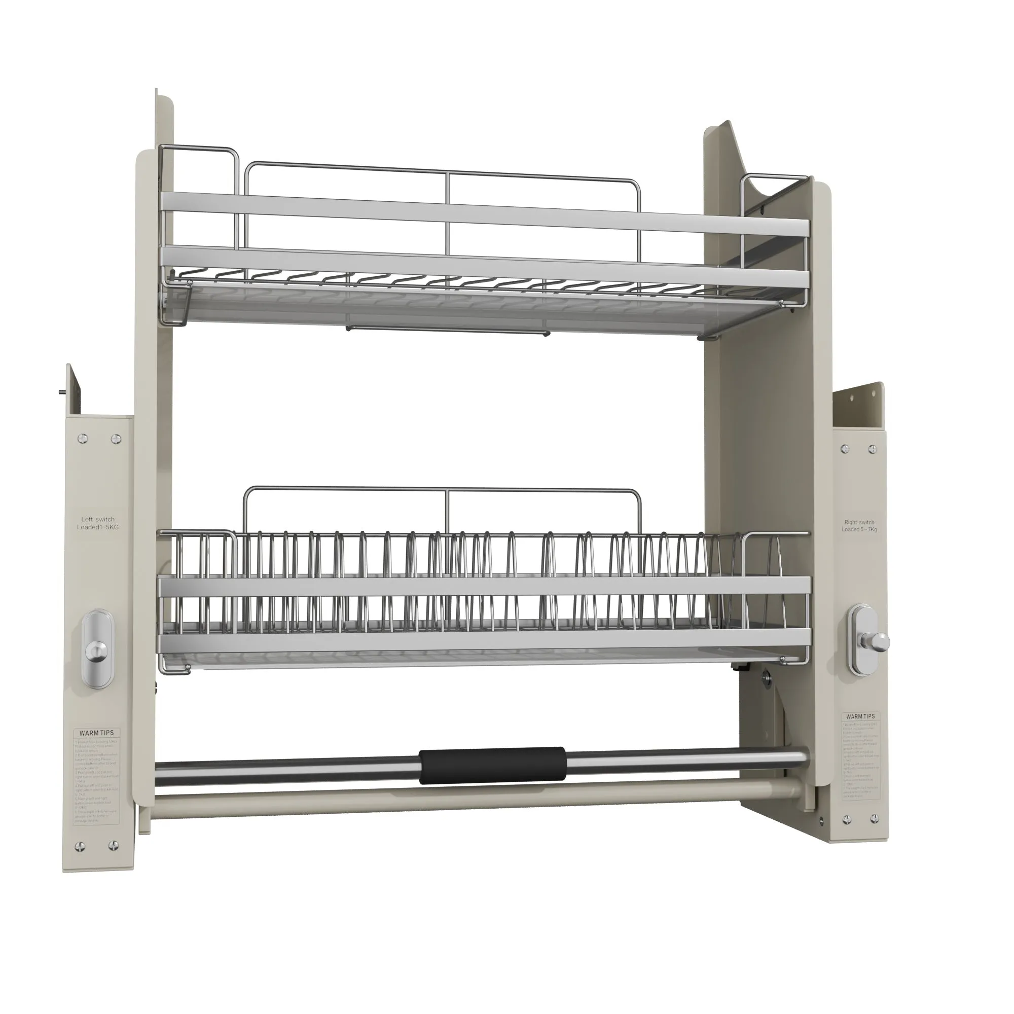 2 Tier Pull-Out Cabinet Organizer Drop Down-800MM