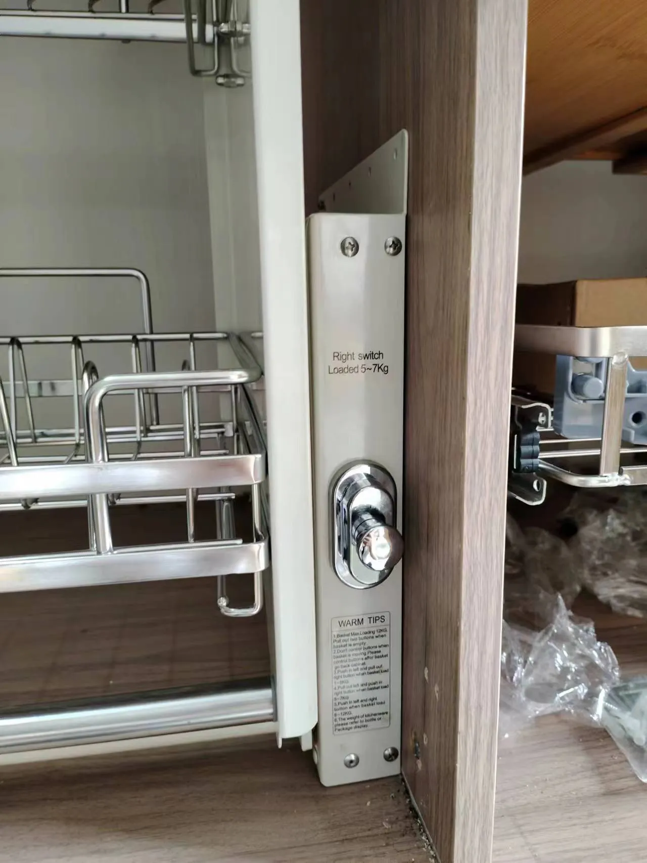2 Tier Pull-Out Cabinet Organizer Drop Down-800MM