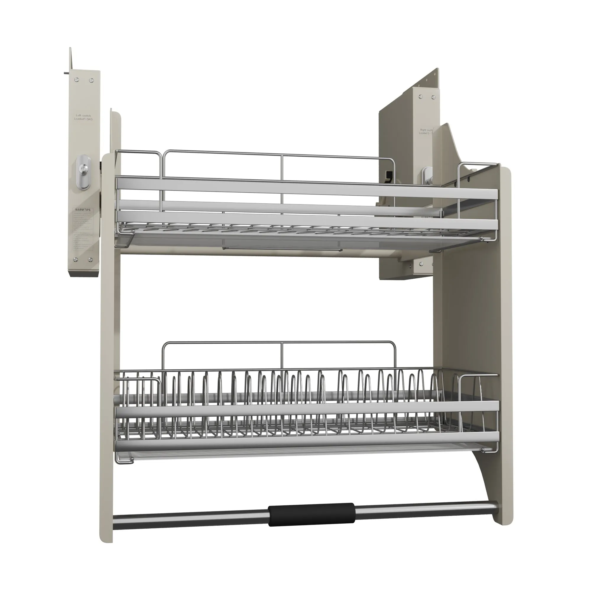 2 Tier Pull-Out Cabinet Organizer Drop Down-800MM
