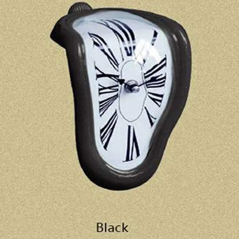 2022 New Novel Surreal Melting Distorted Wall Clocks Surrealist Salvador Dali Style Wall Watch Decoration Gift Home Garden