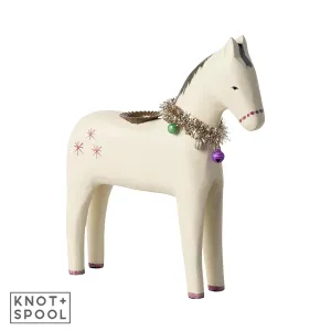 2024 Maileg Large Wooden Horse Candle Holder