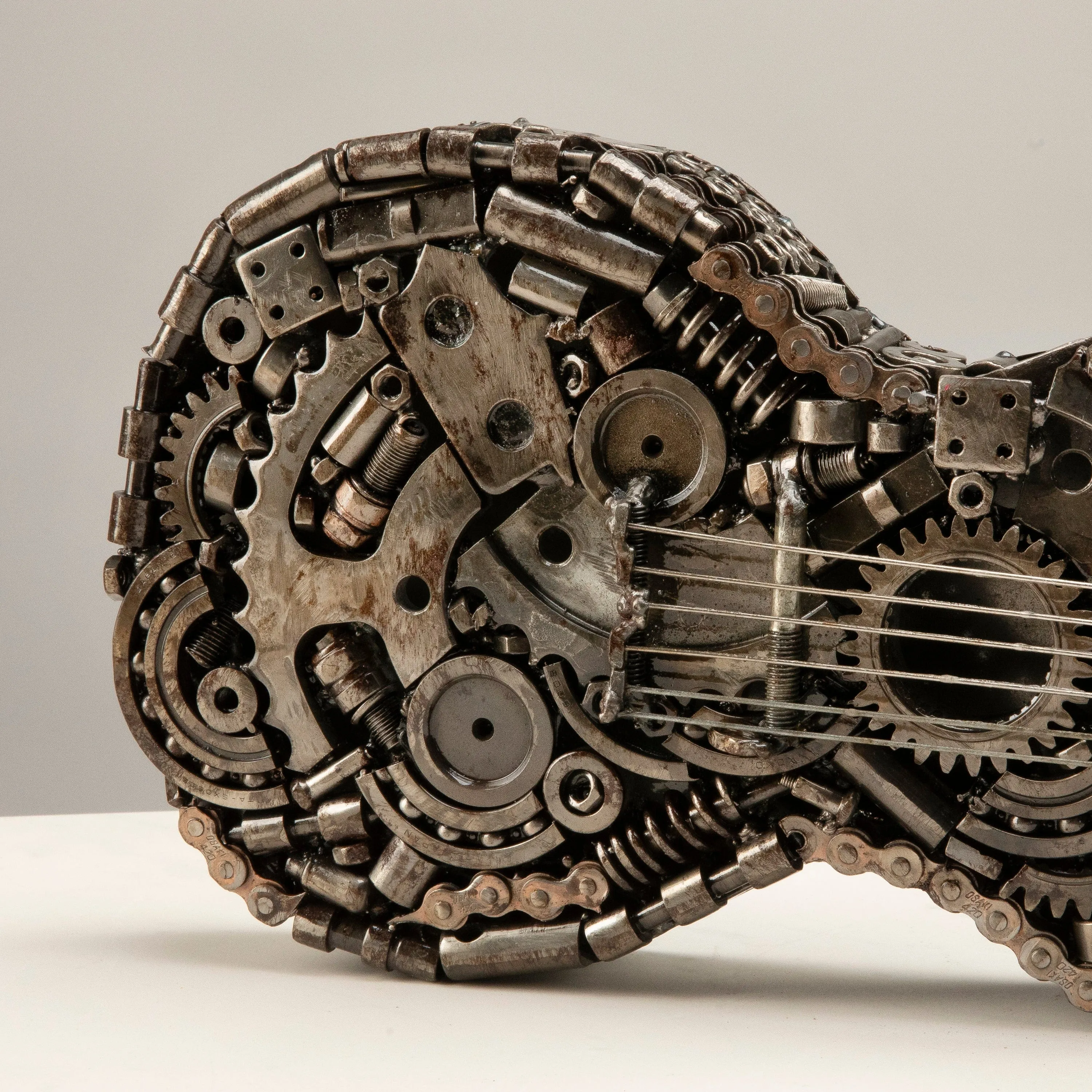 28 Guitar Inspired Recycled Metal Art Sculpture