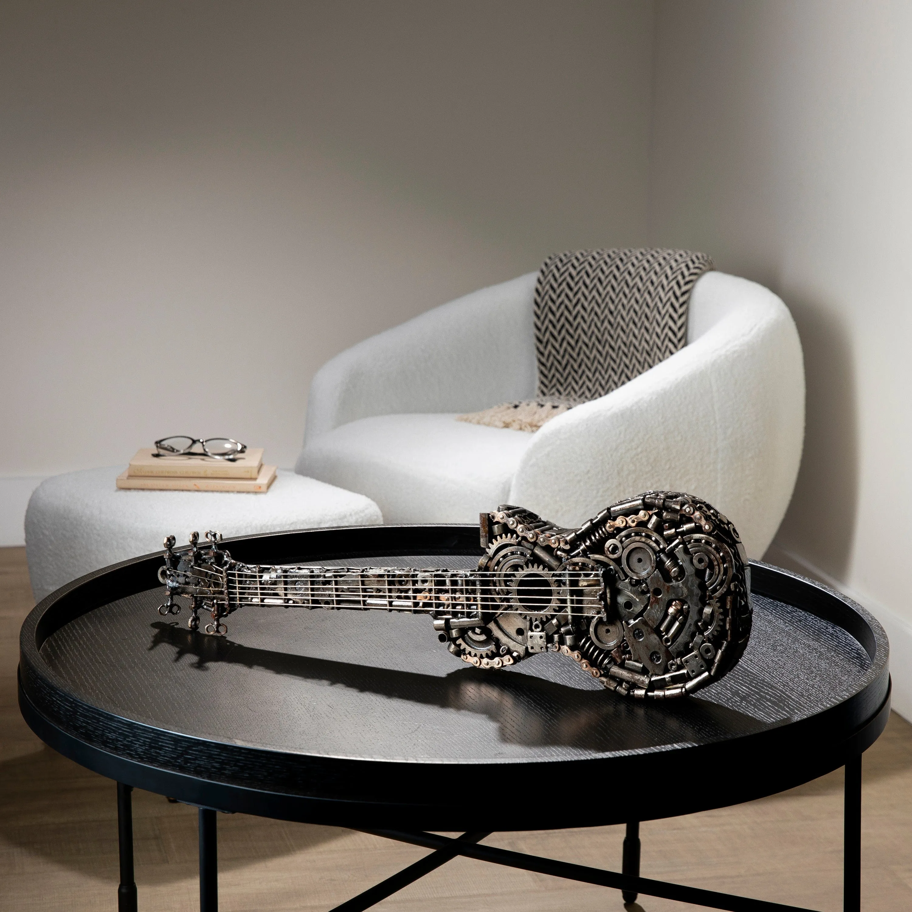 28 Guitar Inspired Recycled Metal Art Sculpture