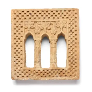 3 Way Stone Lamp Niche From Jaisalmer - 19th Century