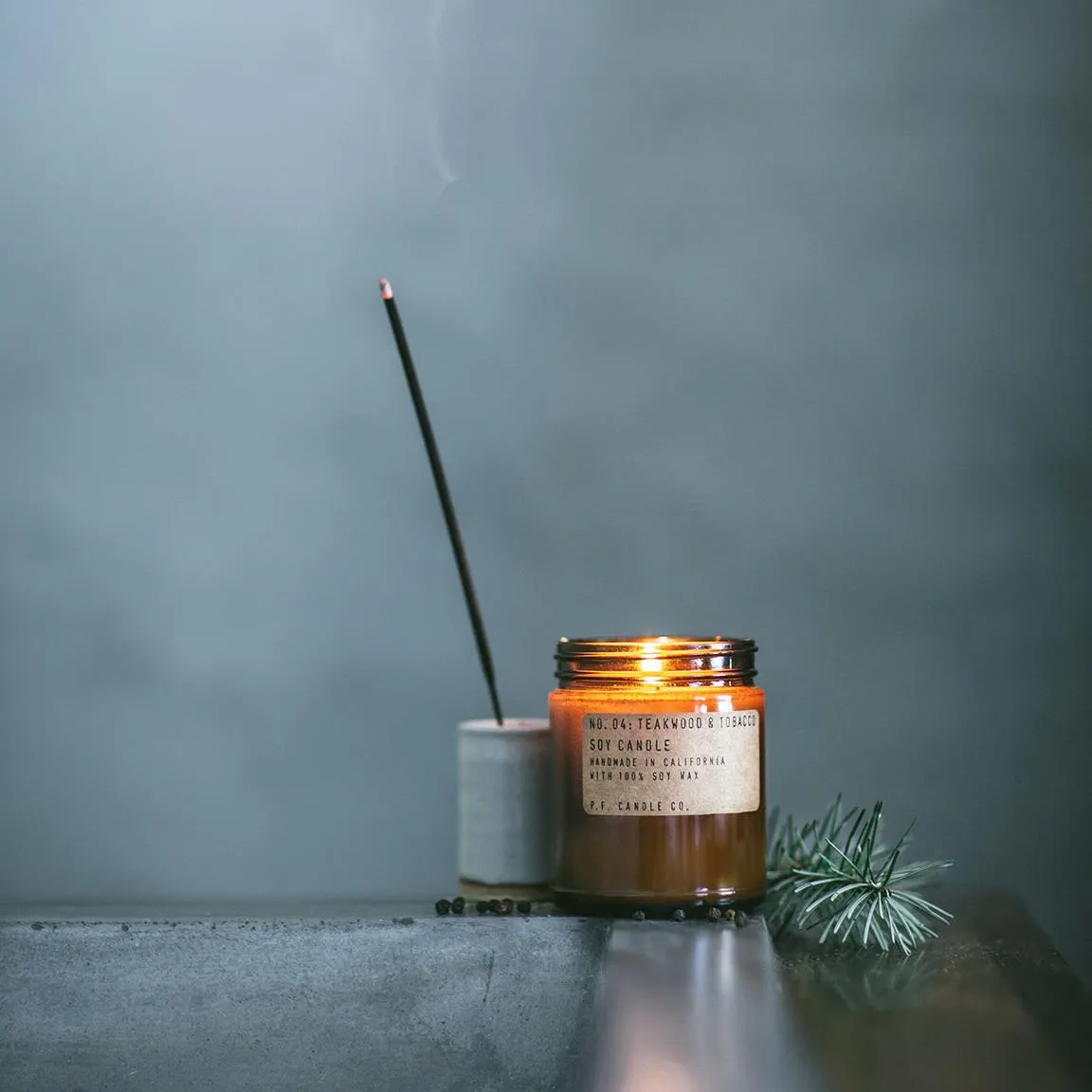 3.5oz Classic Mini Soy Candle (Teakwood   Tobacco)