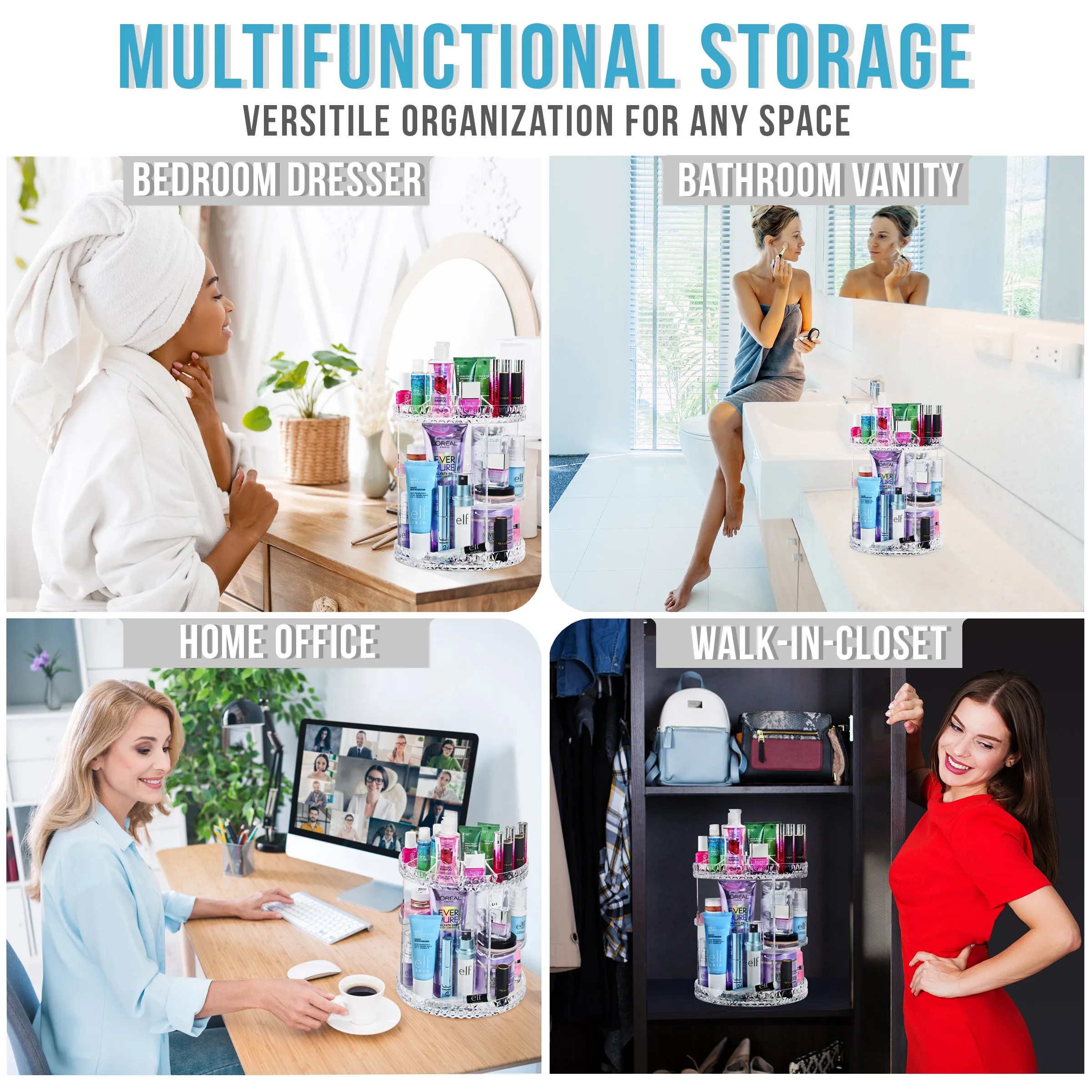360° Makeup Organizer Carousel