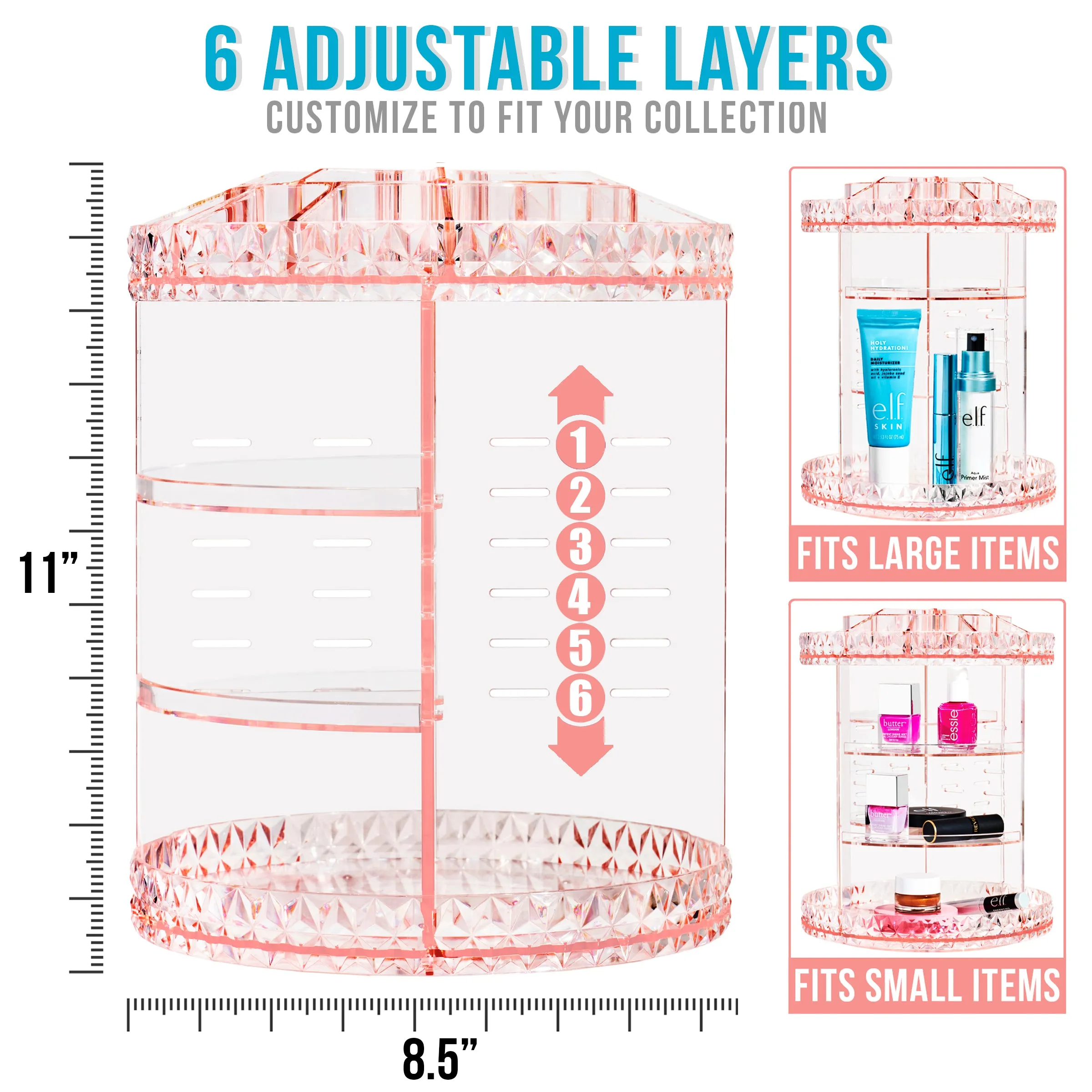 360° Makeup Organizer Carousel
