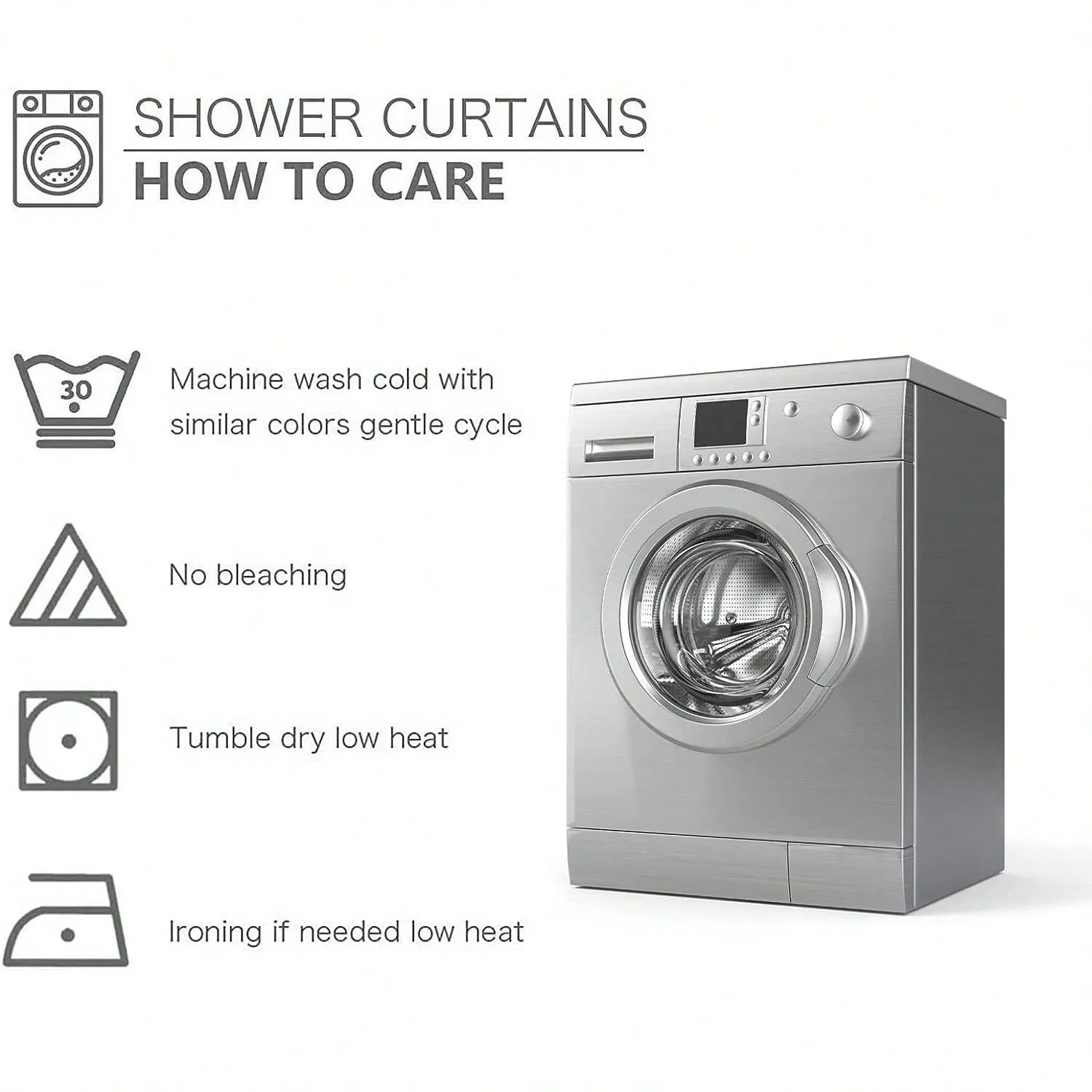 3D Embossed Gradient Fabric Shower Curtain - Waterproof Bathroom Accessories for Home Décor