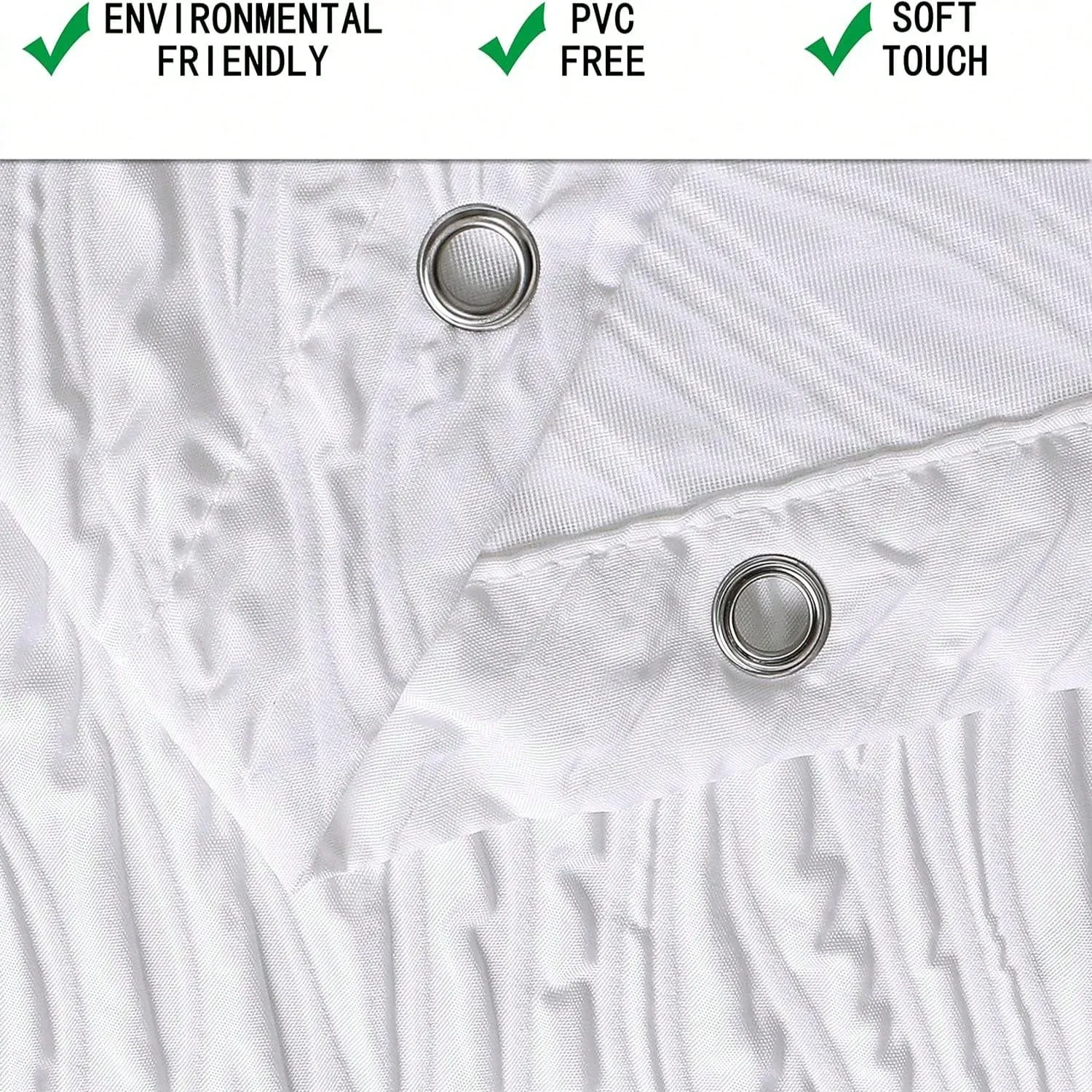 3D Embossed Gradient Fabric Shower Curtain - Waterproof Bathroom Accessories for Home Décor