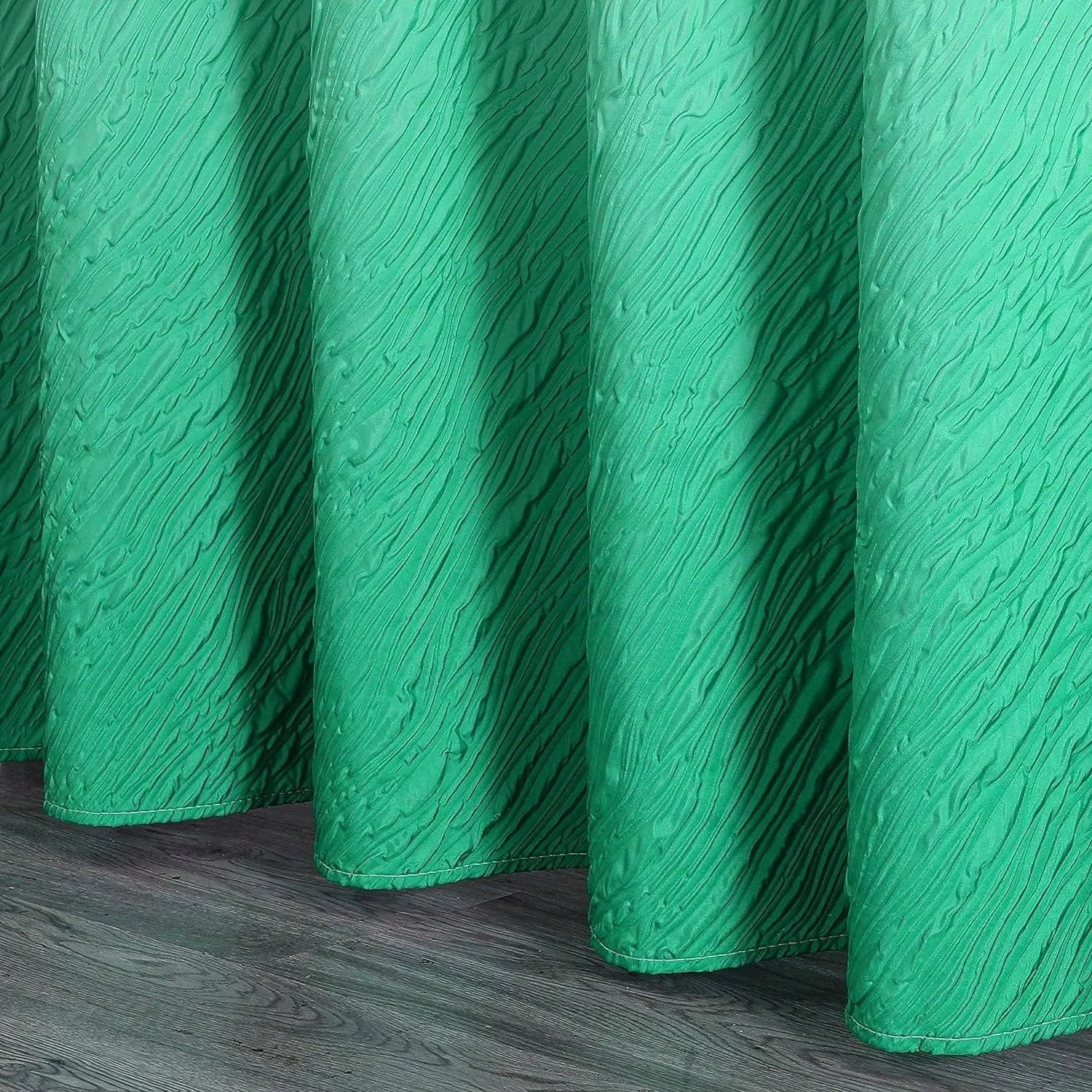 3D Embossed Gradient Fabric Shower Curtain - Waterproof Bathroom Accessories for Home Décor