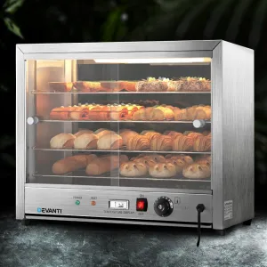 4-Tier 64cm Food Warmer Display Cabinet, Stainless Steel - Devanti