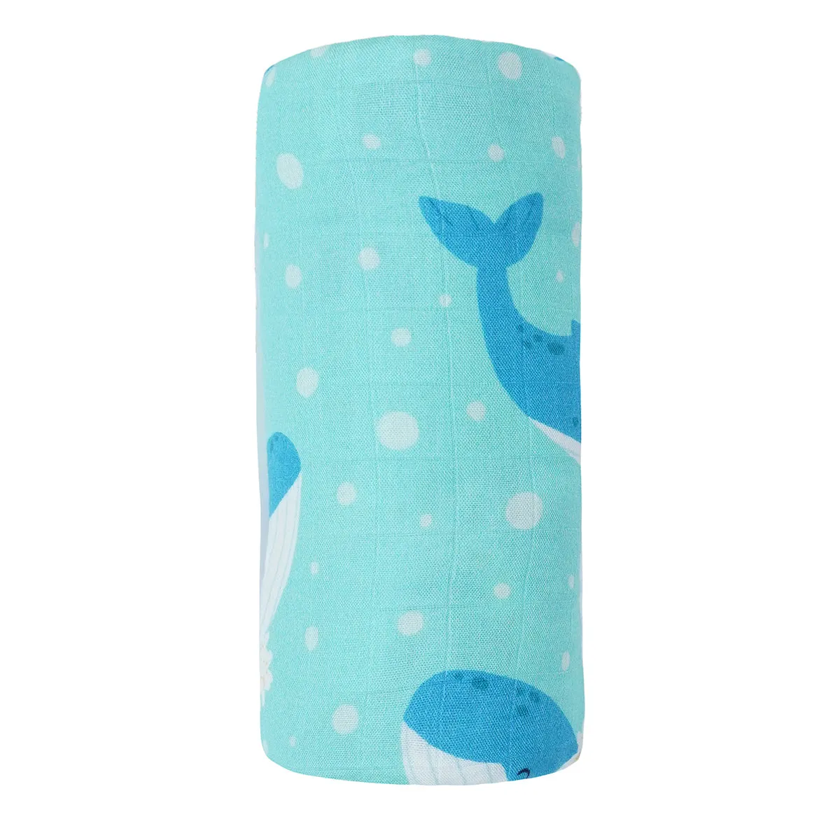 47in Lei & Whale Muslin Blanket
