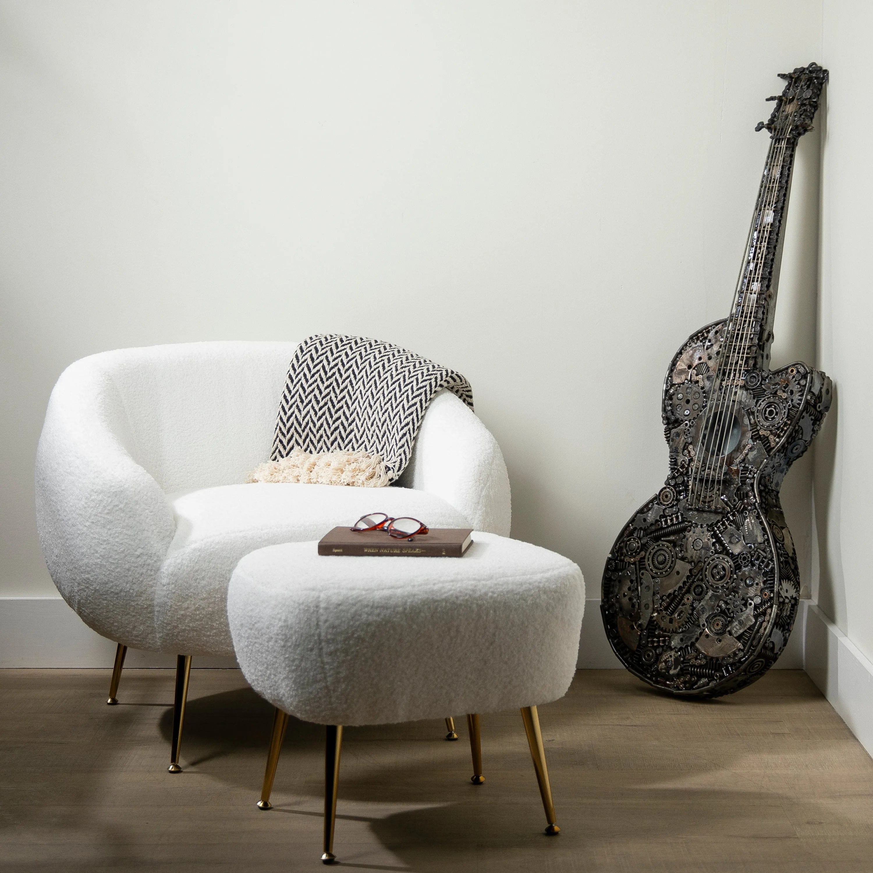 48 Guitar Inspired Recycled Metal Art Sculpture