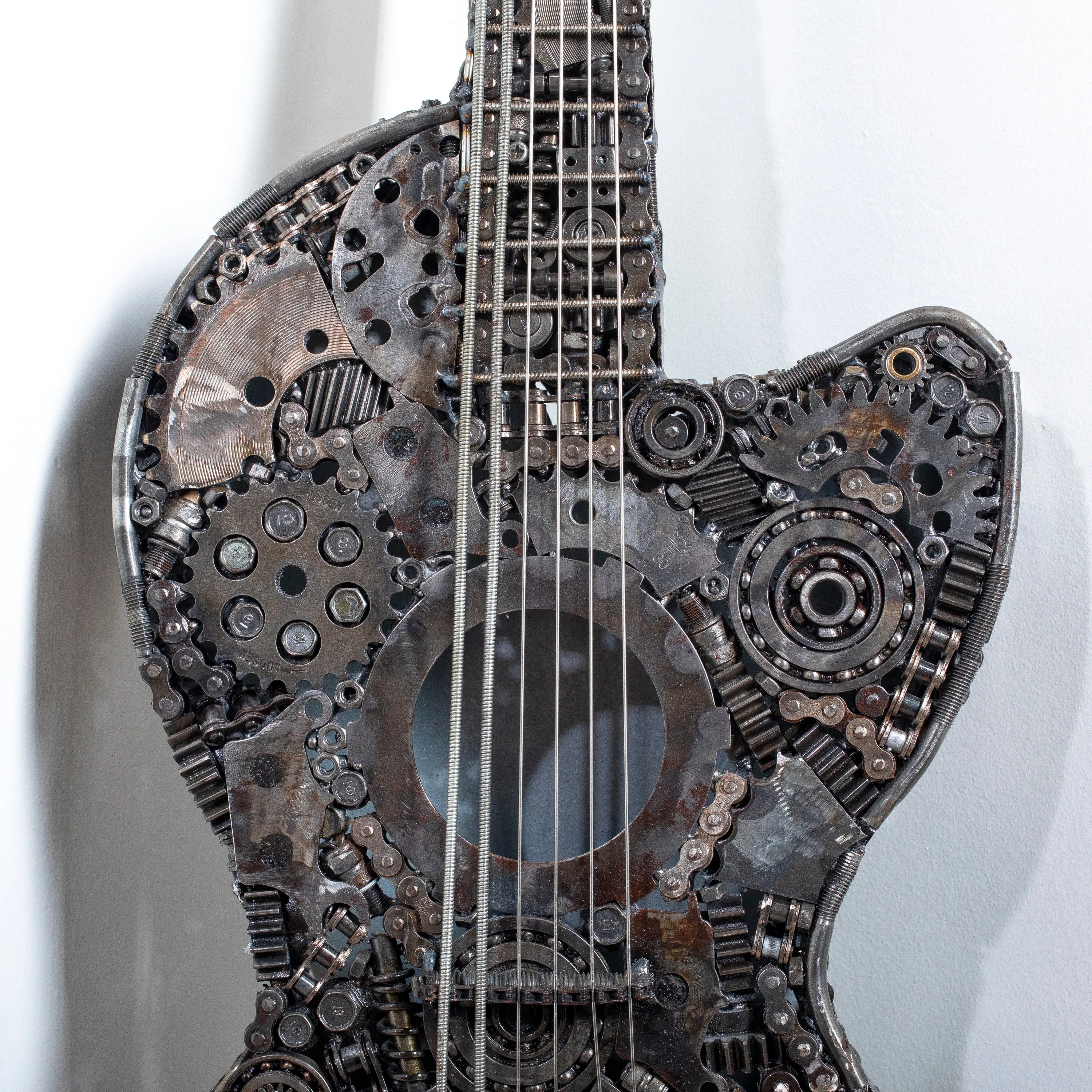48 Guitar Inspired Recycled Metal Art Sculpture