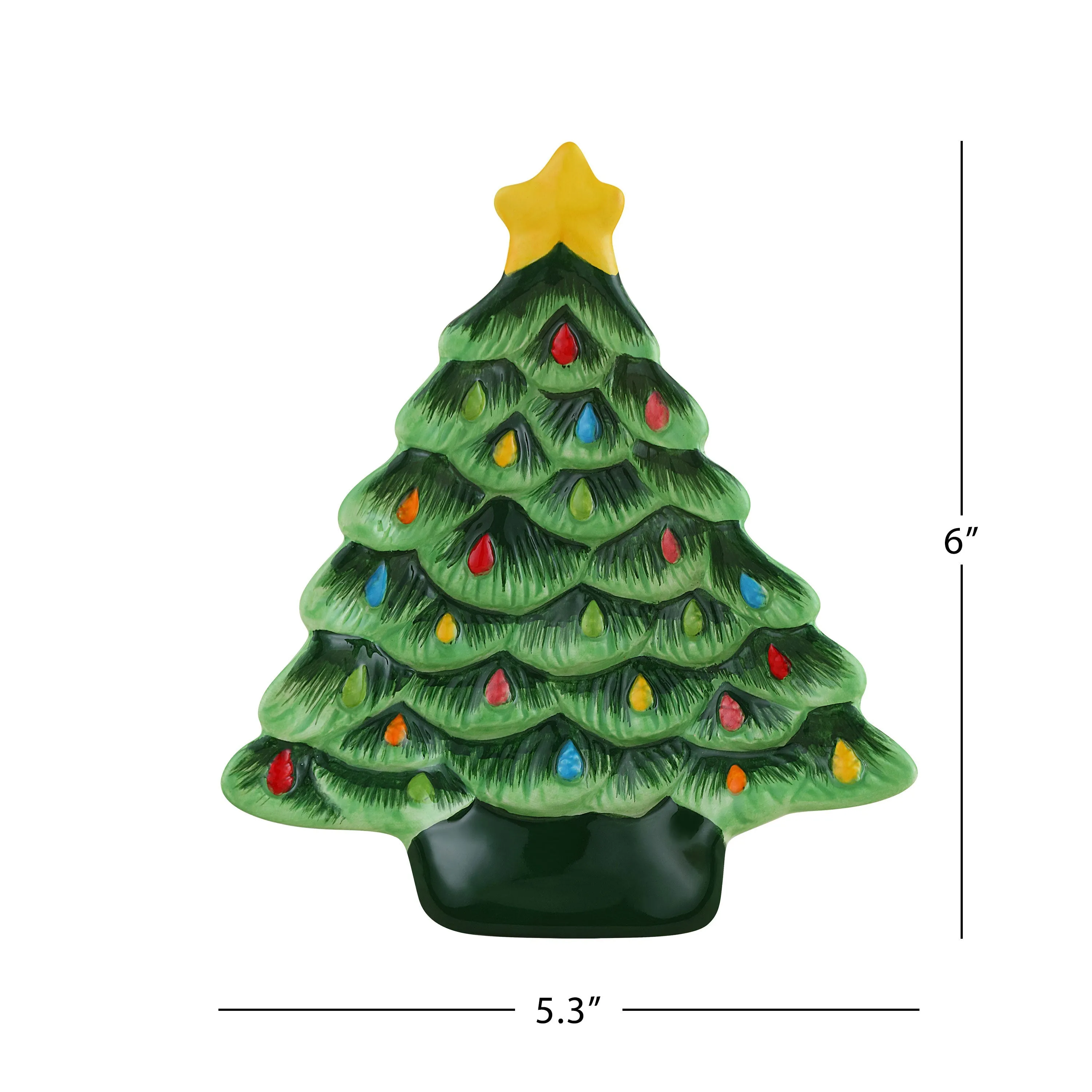 6 in. Ceramic Ornament and Tree Trinket Tray Set