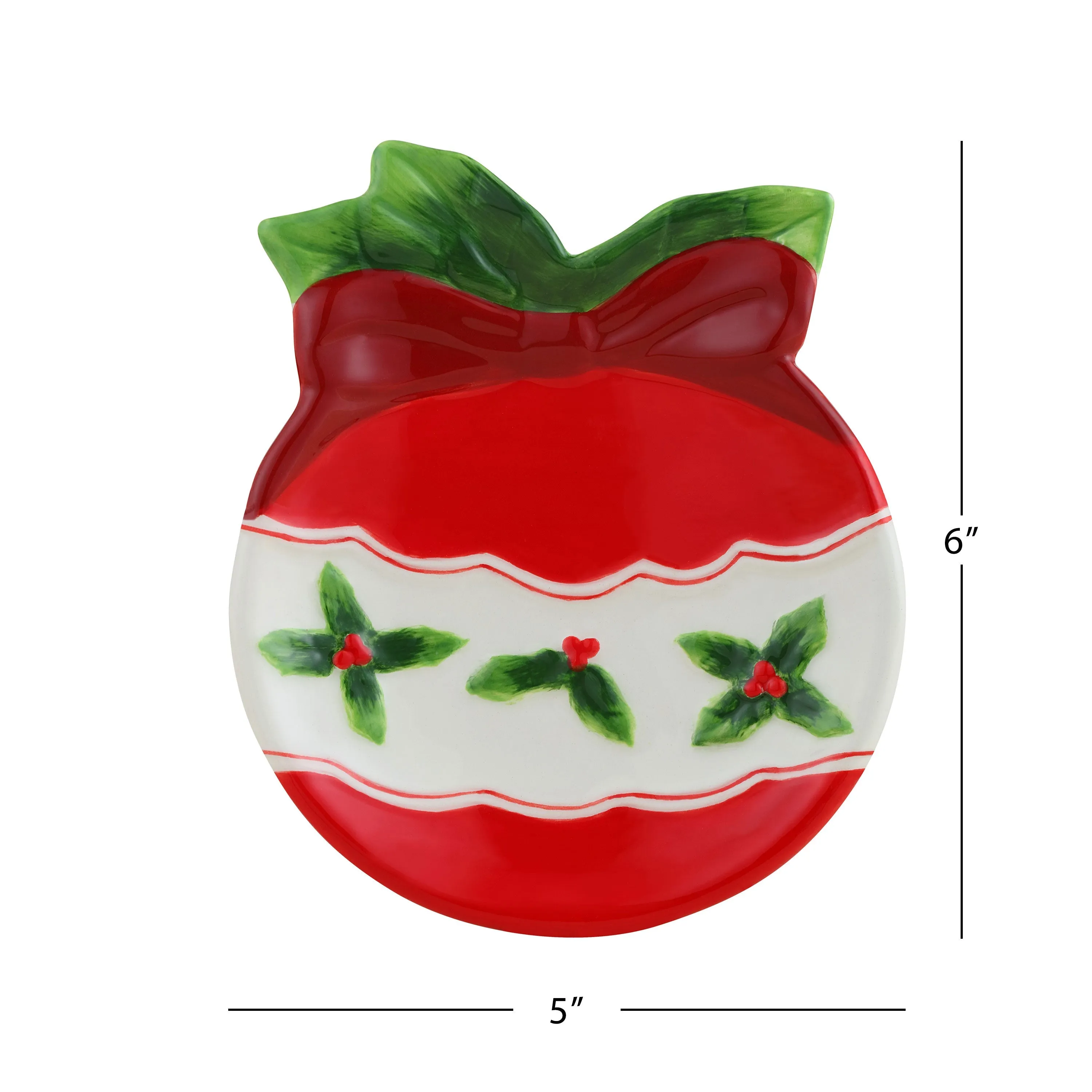 6 in. Ceramic Ornament and Tree Trinket Tray Set