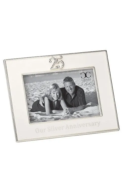 6.75" 25th "Silver" Anniversary Picture Frame - LI19925
