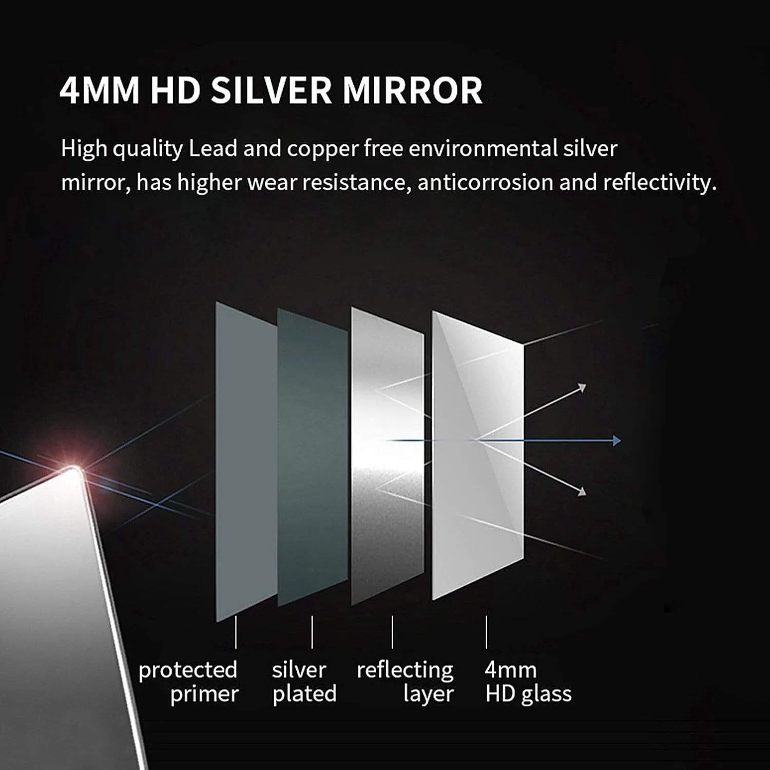 800x500mm Back LED Light Bathroom Mirror