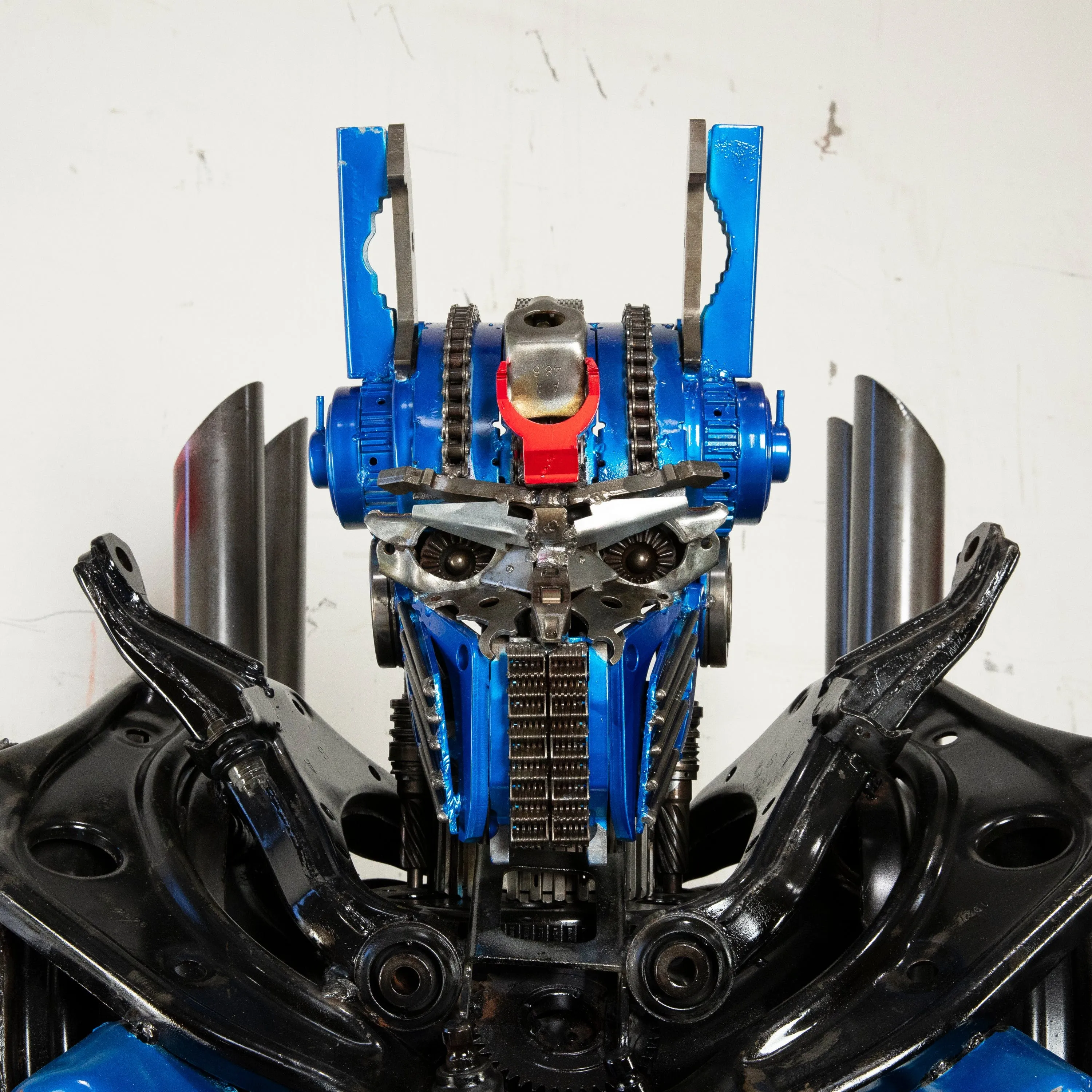 91 Optimus Prime Inspired Recycled Metal Art Sculpture