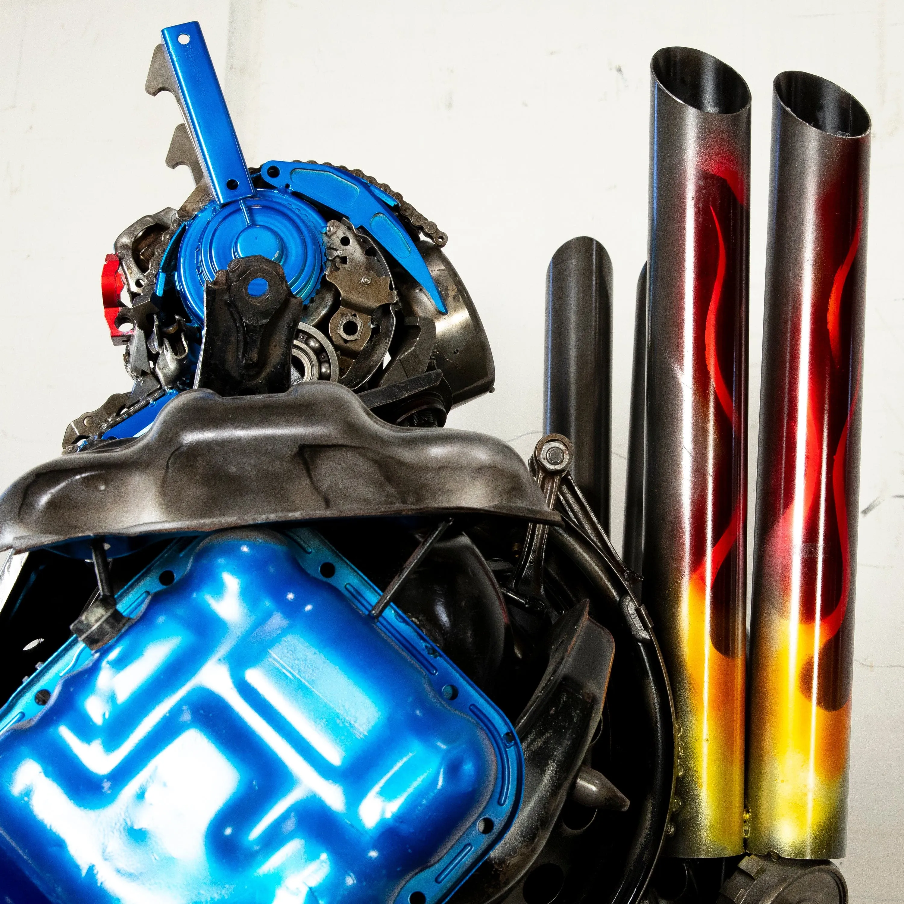 91 Optimus Prime Inspired Recycled Metal Art Sculpture