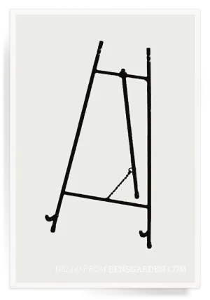 9" BLACK GALLERY EASEL