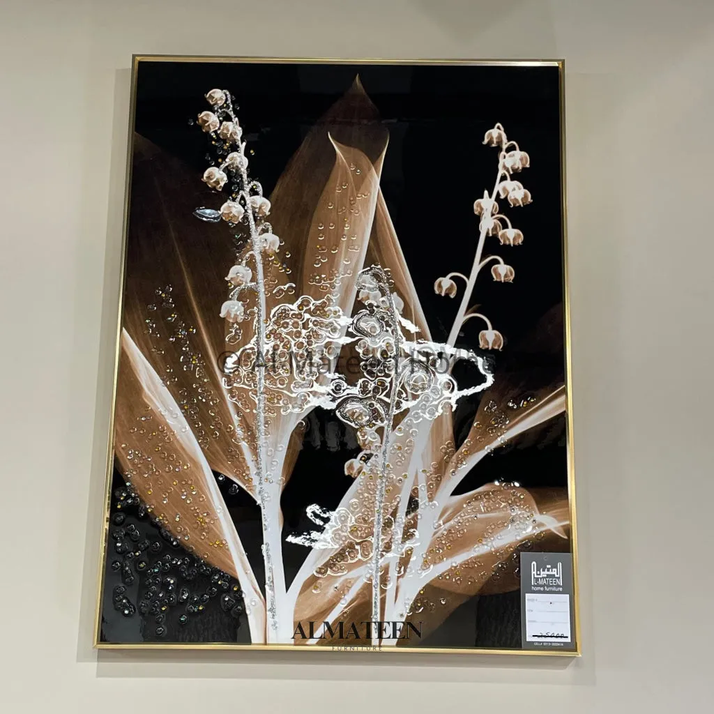 Abstract Crystal Porcelain Painting Floating Frame Wall Hangings H-01
