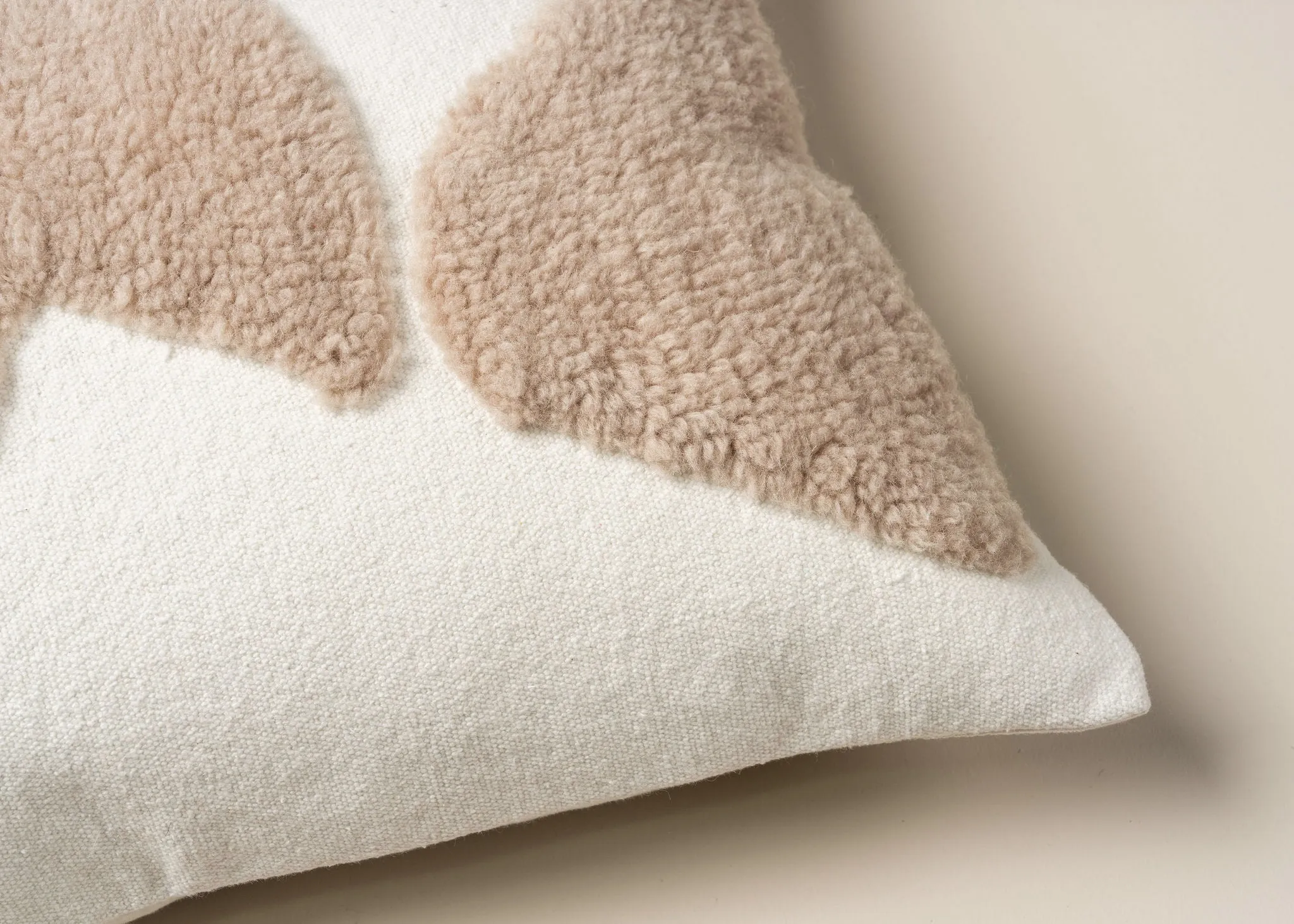 Abstract Lumbar Cushion - Ecru