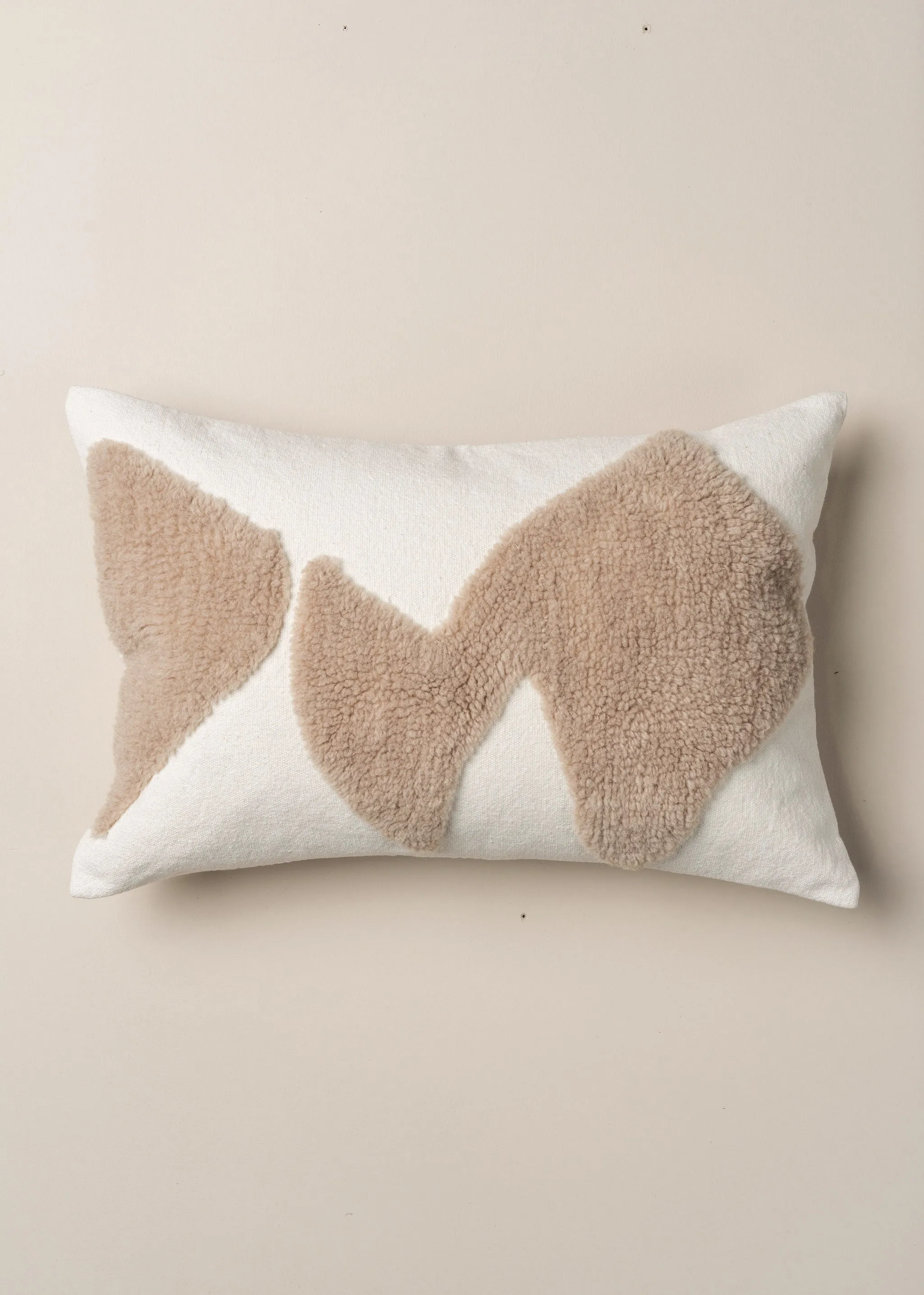 Abstract Lumbar Cushion - Ecru