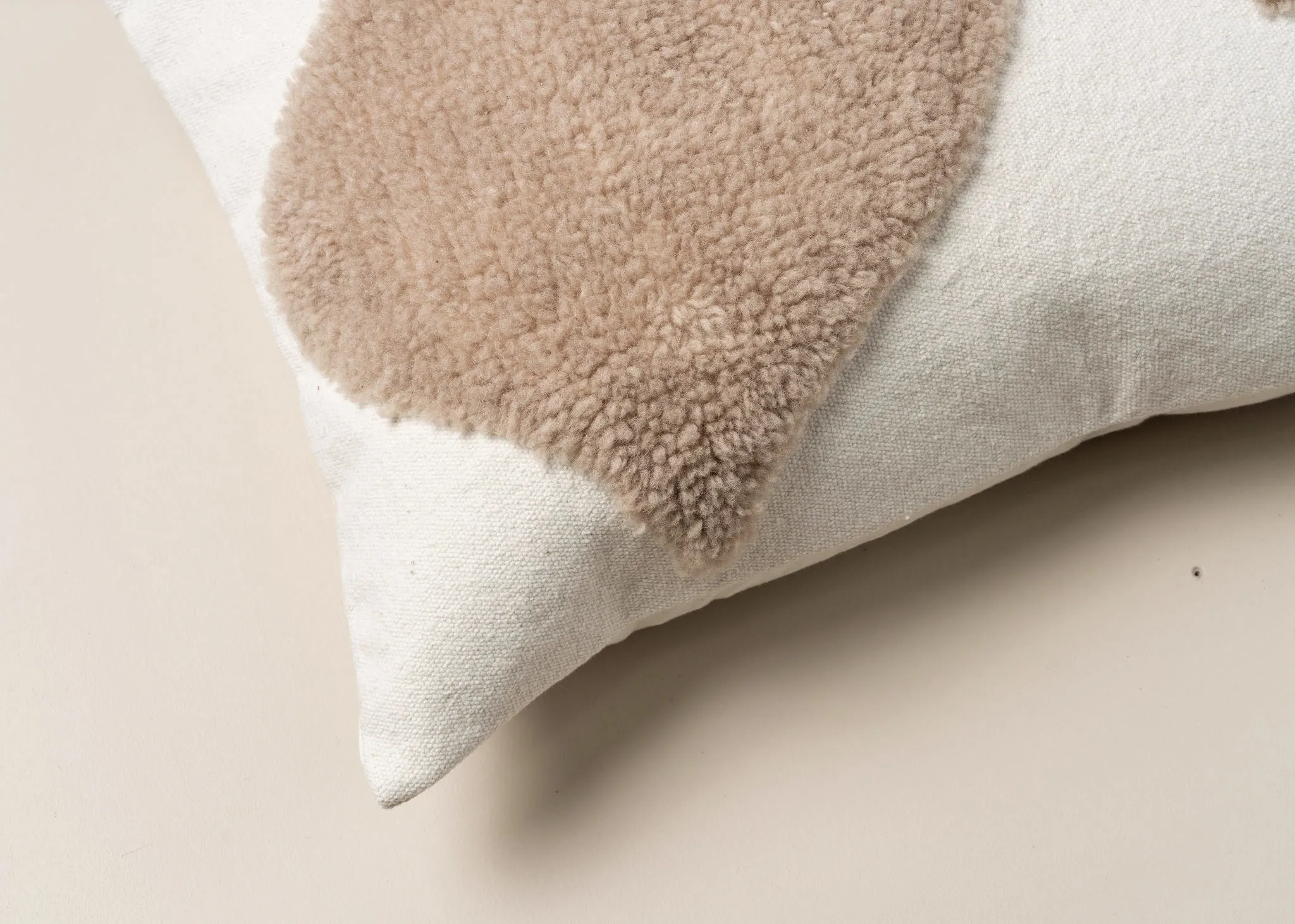 Abstract Lumbar Cushion - Ecru