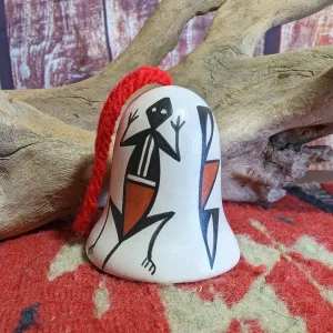 Acoma Pueblo Lizard Bell Ornament MZ-0007