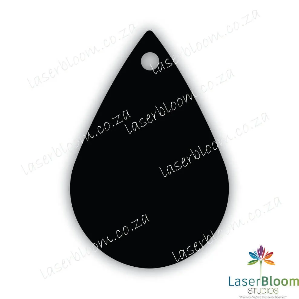 Acrylic Blank Blood/Water Drop- Select Your Thickness (1.5mm, 2mm, 3mm)