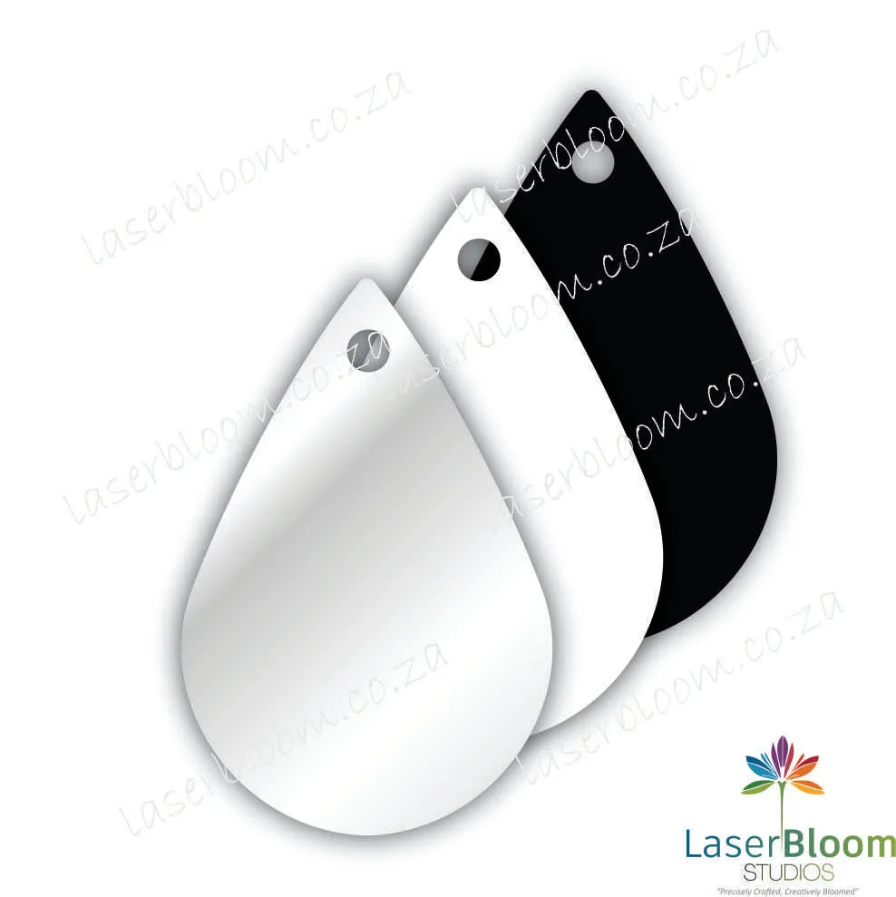 Acrylic Blank Blood/Water Drop- Select Your Thickness (1.5mm, 2mm, 3mm)