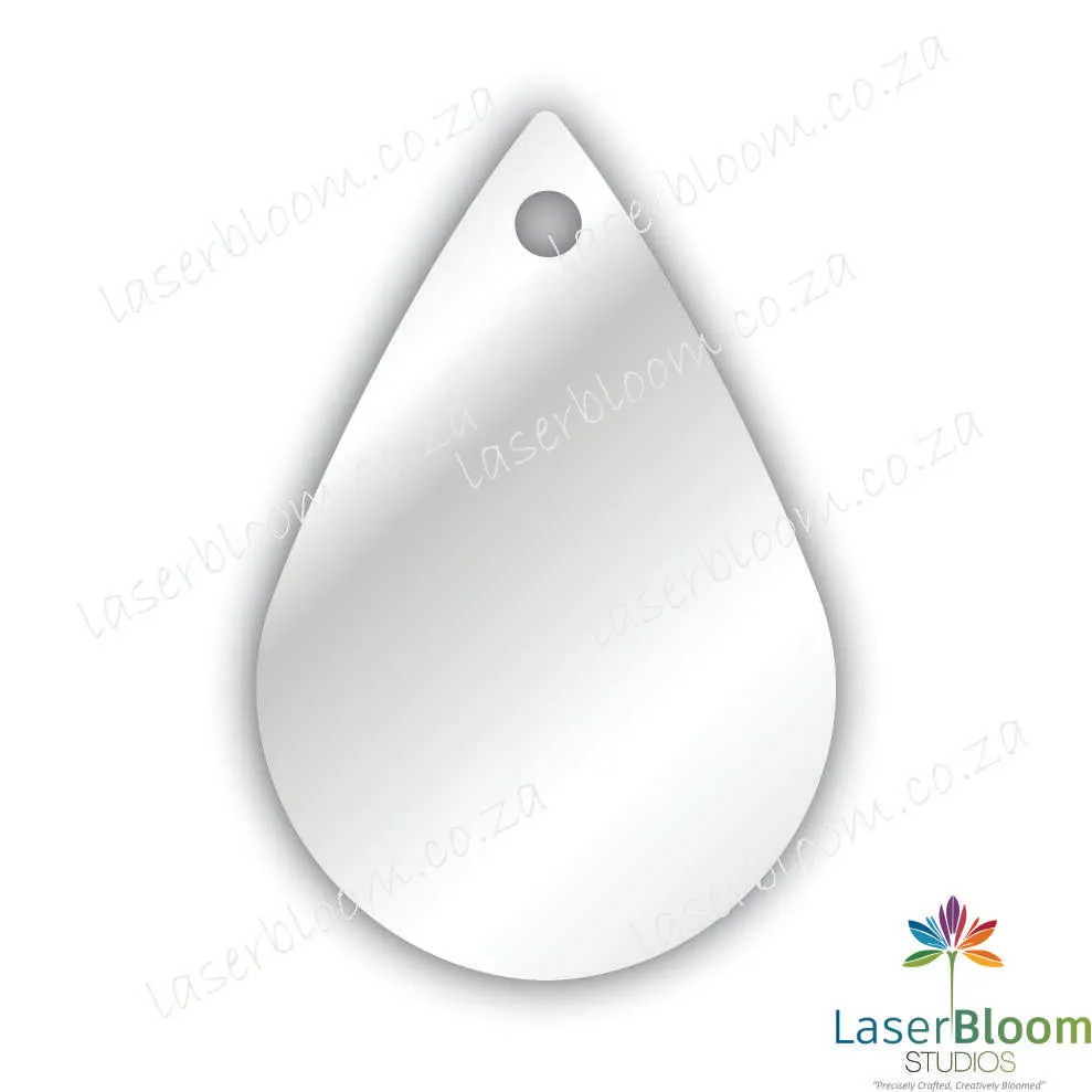 Acrylic Blank Blood/Water Drop- Select Your Thickness (1.5mm, 2mm, 3mm)