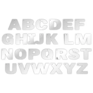 Acrylic Blank Clear Alphabet Letters #1 (50-100mm) ~1.5mm