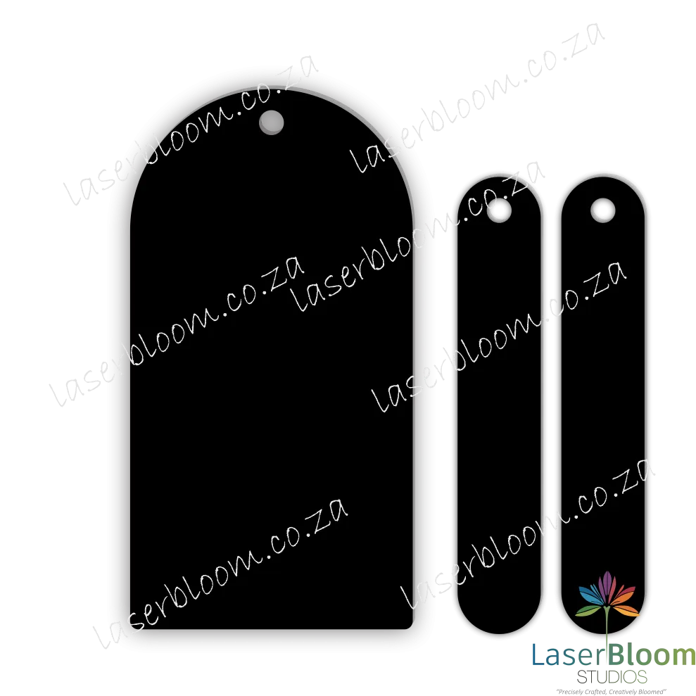 Acrylic Blank Clear Arch and Tags - Select Your Thickness (1.5mm, 2mm, 3mm)
