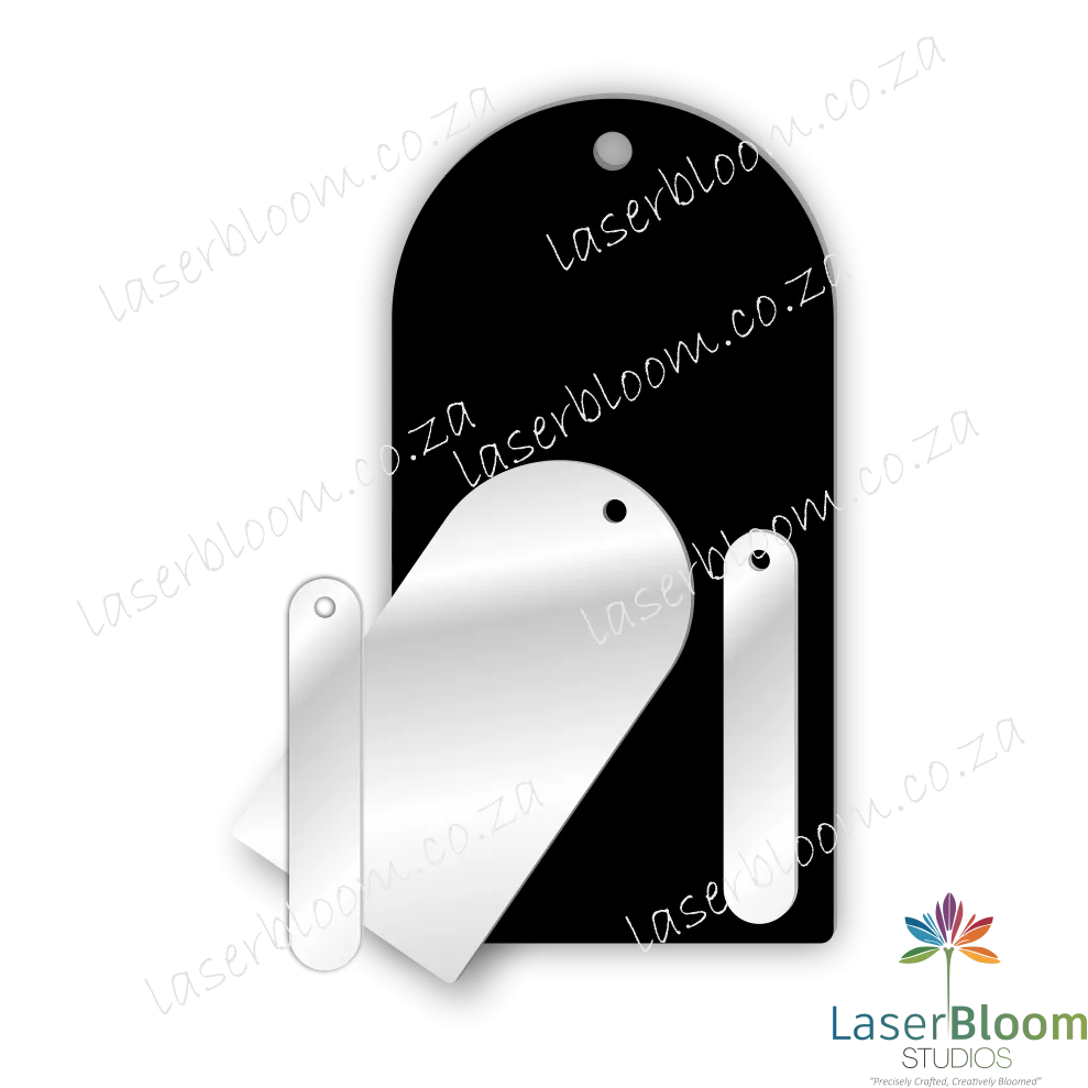 Acrylic Blank Clear Arch and Tags - Select Your Thickness (1.5mm, 2mm, 3mm)