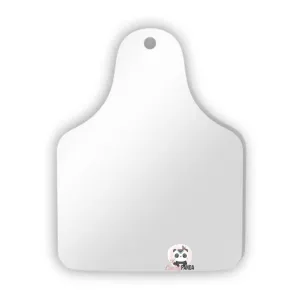 Acrylic Blank Clear Cow Ear Tag 60x46x3mm