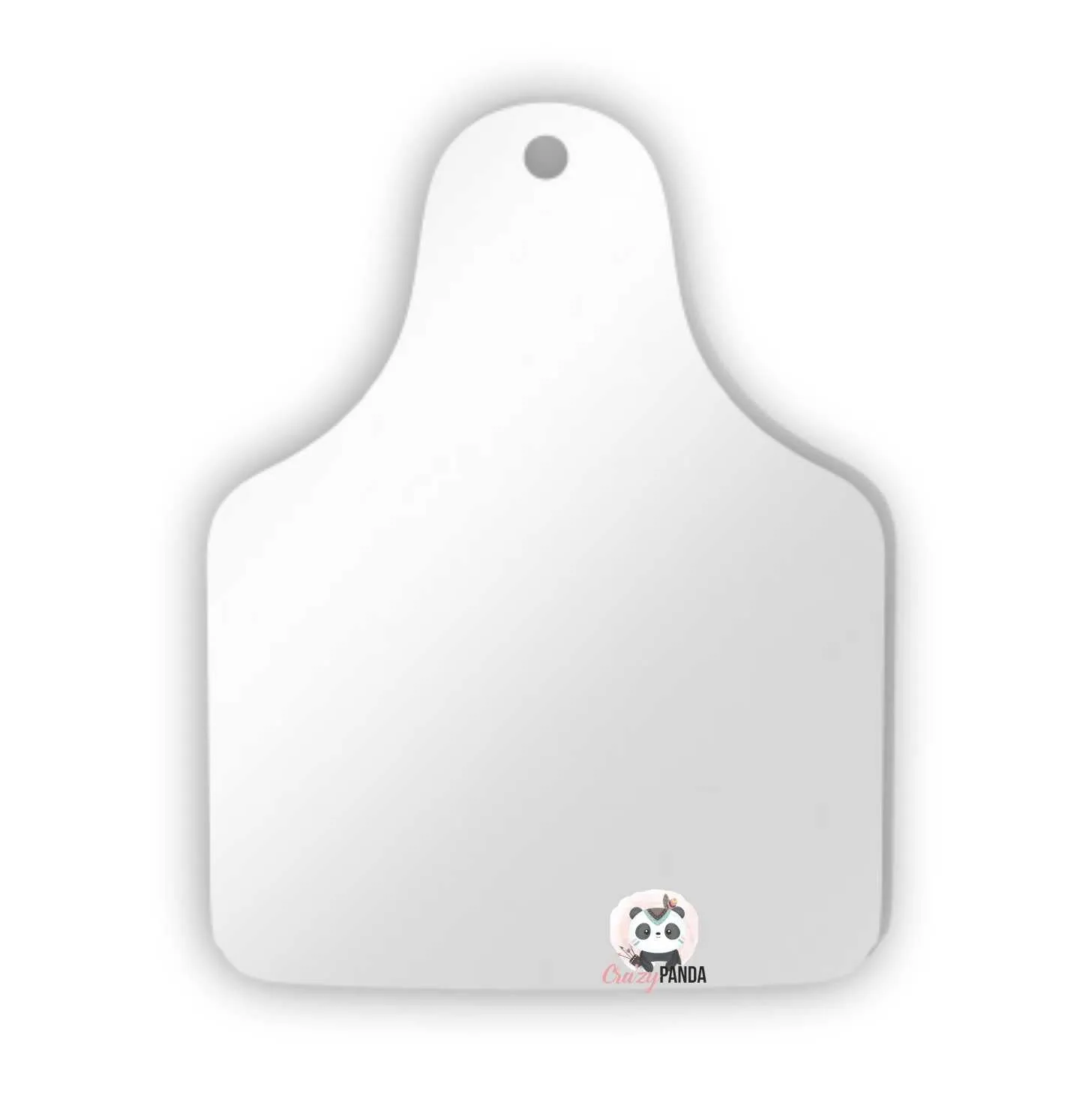 Acrylic Blank Clear Cow Ear Tag 60x46x3mm