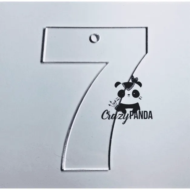 Acrylic Blank Clear Individual Numbers (60-100mm)