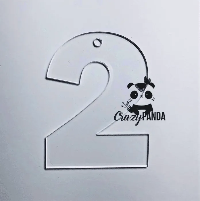 Acrylic Blank Clear Individual Numbers (60-100mm)